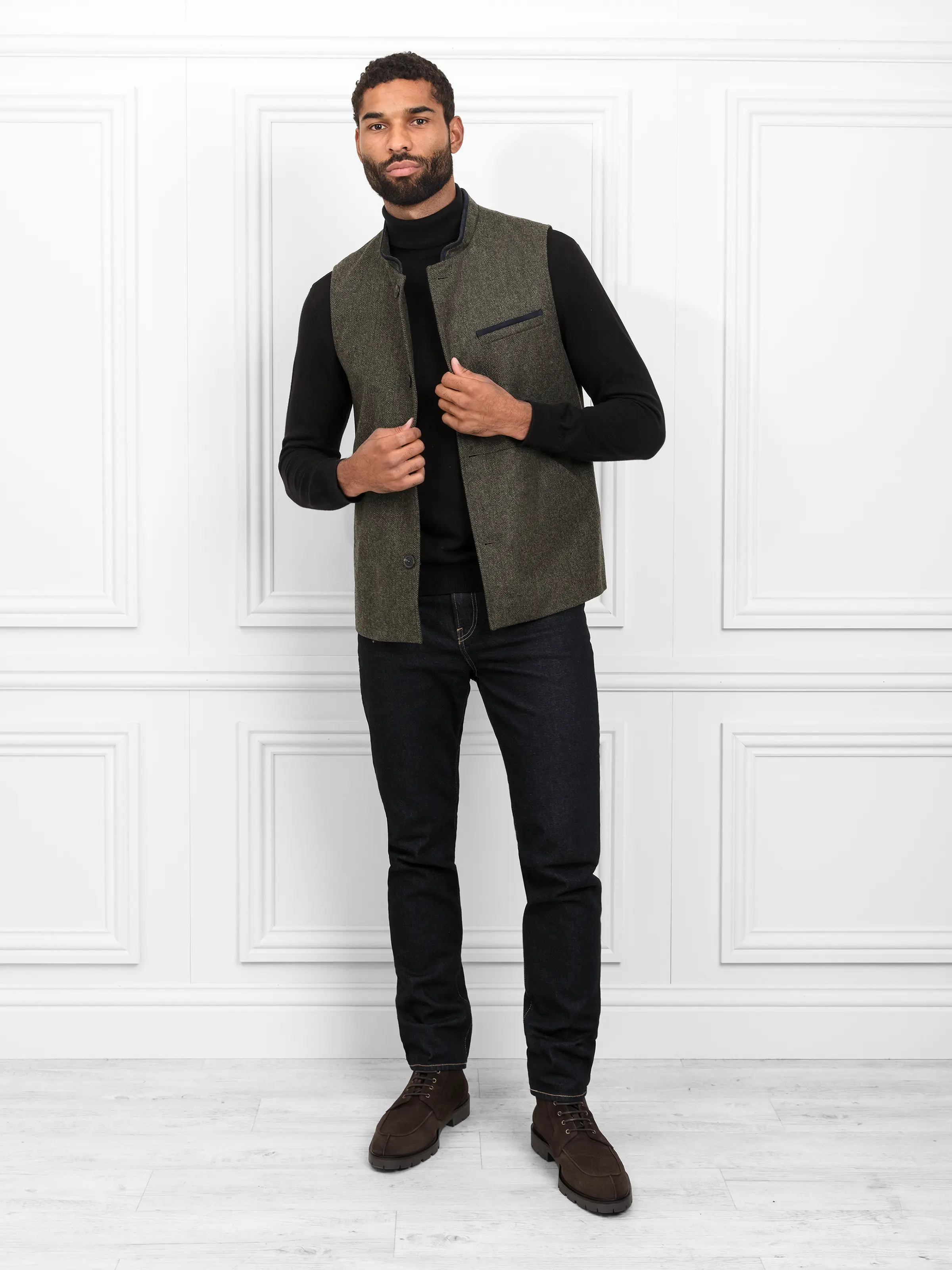 Edward Gilet - Khaki - Image 5