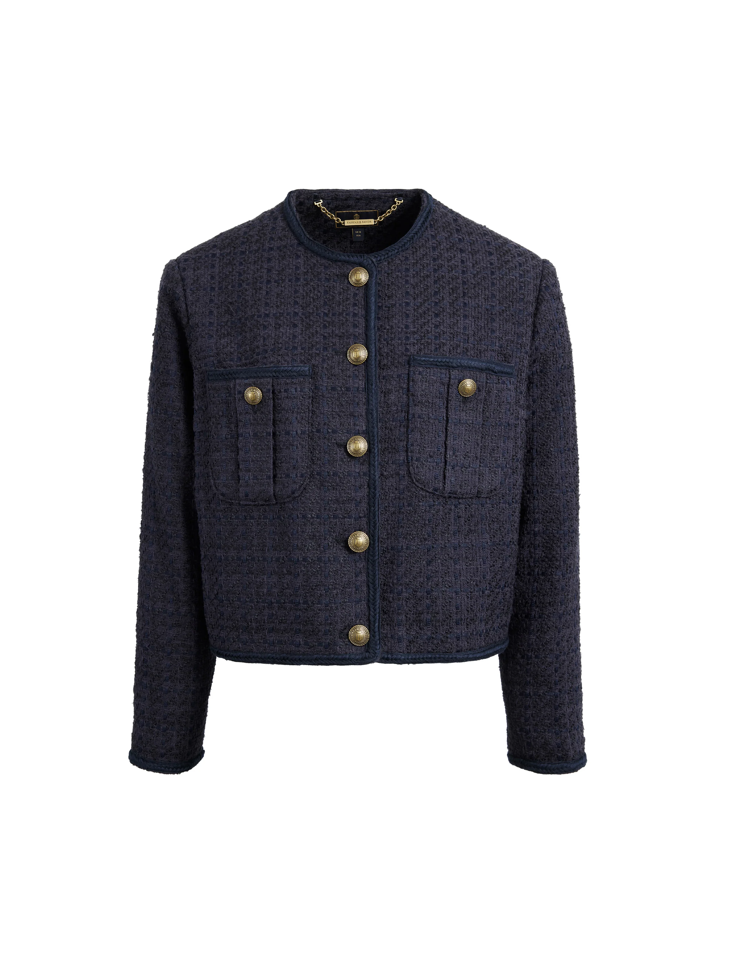 Esme Boucle Jacket - Navy - Image 2
