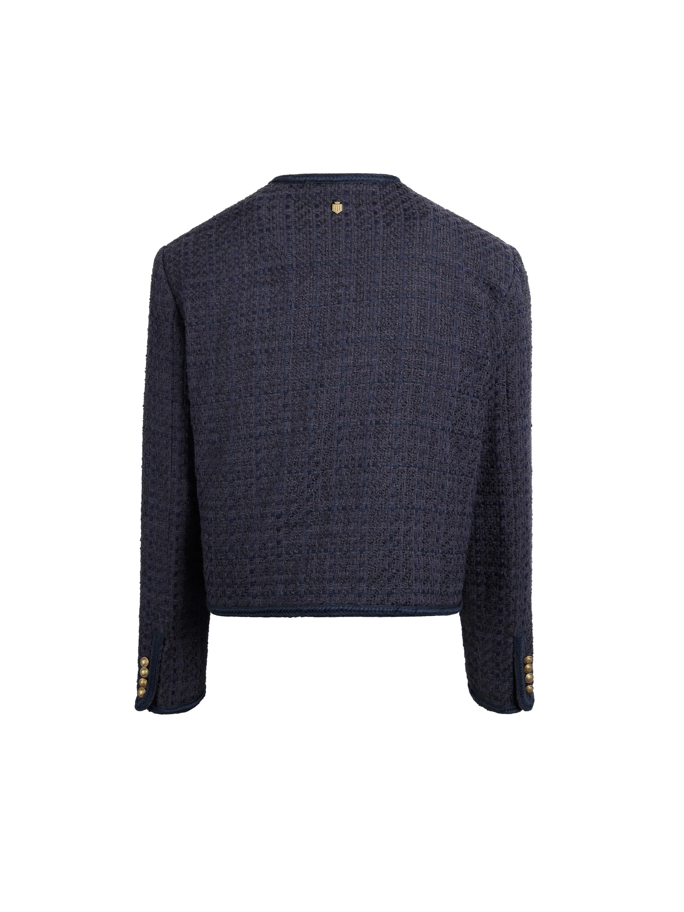 Esme Boucle Jacket - Navy - Image 3