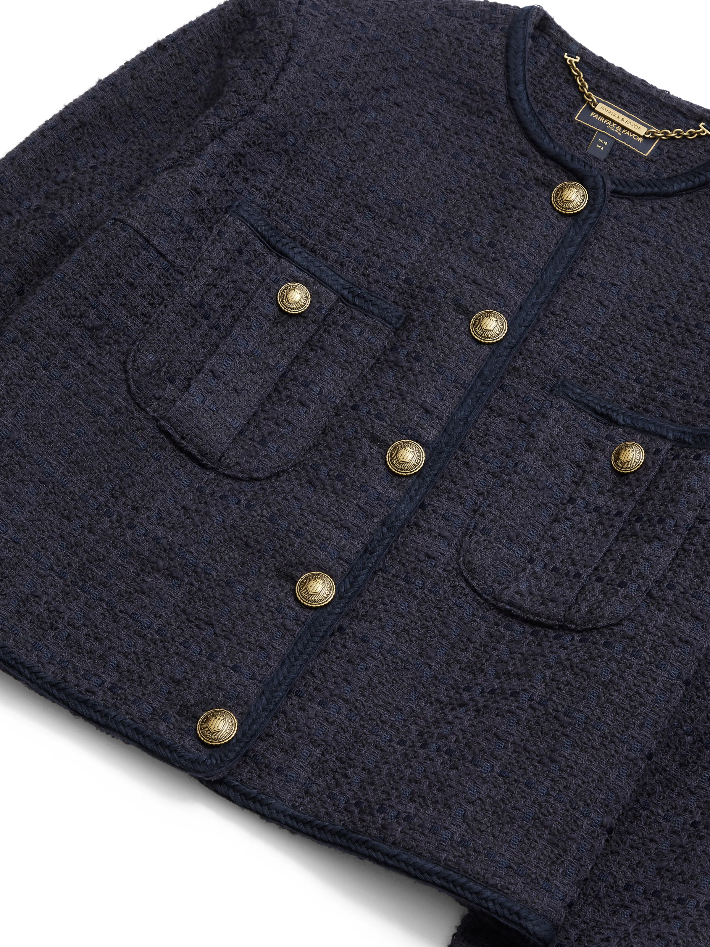 Esme Boucle Jacket - Navy - Image 4