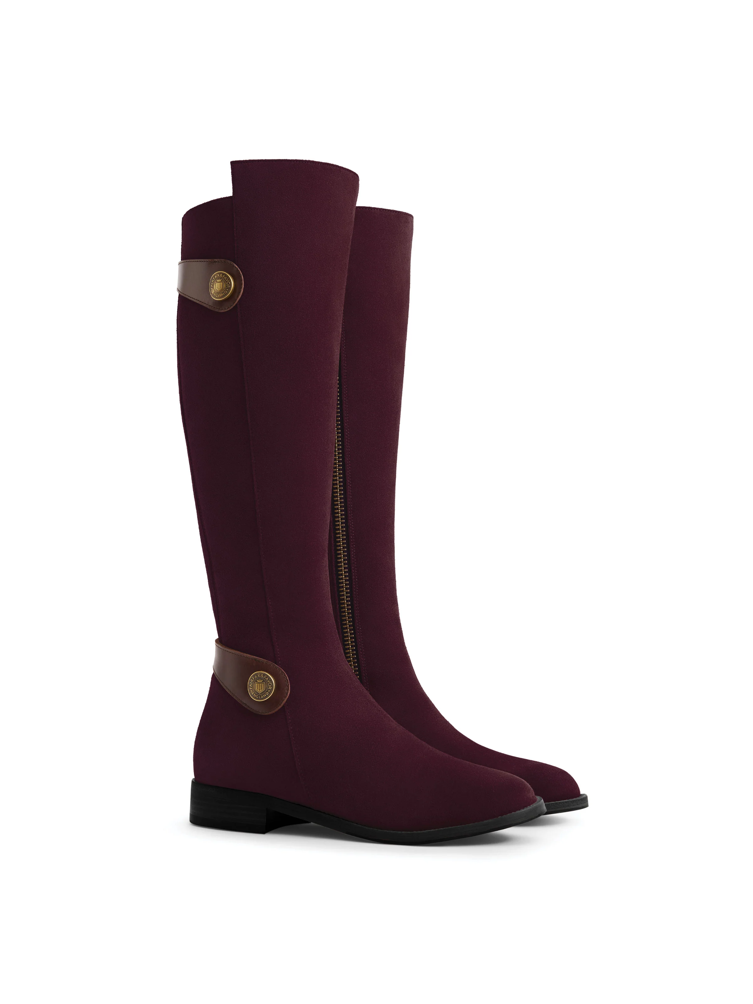 Flat Upton - Plum Suede - Image 3