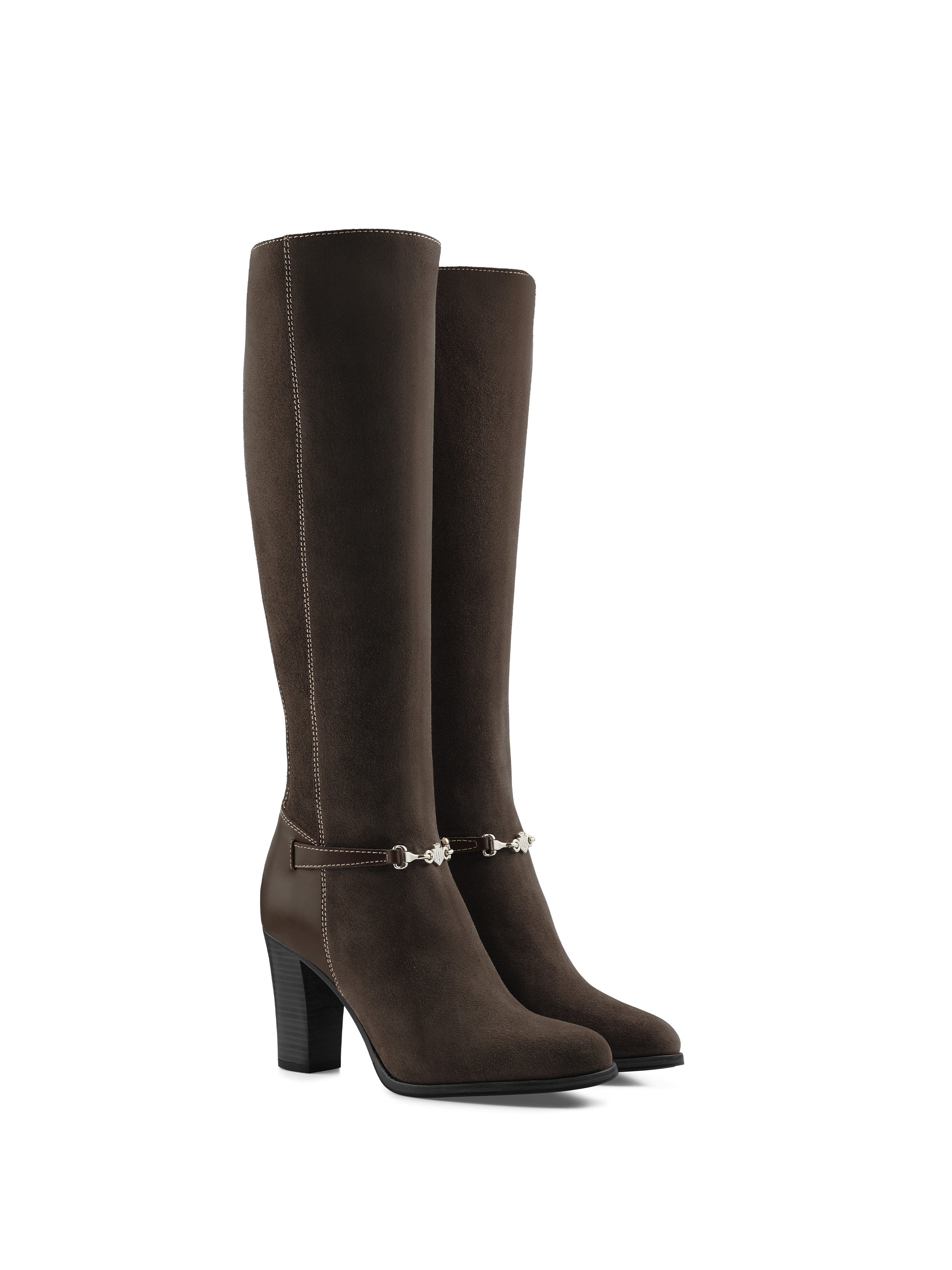 Heeled Octavia - Chocolate Suede - Image 4