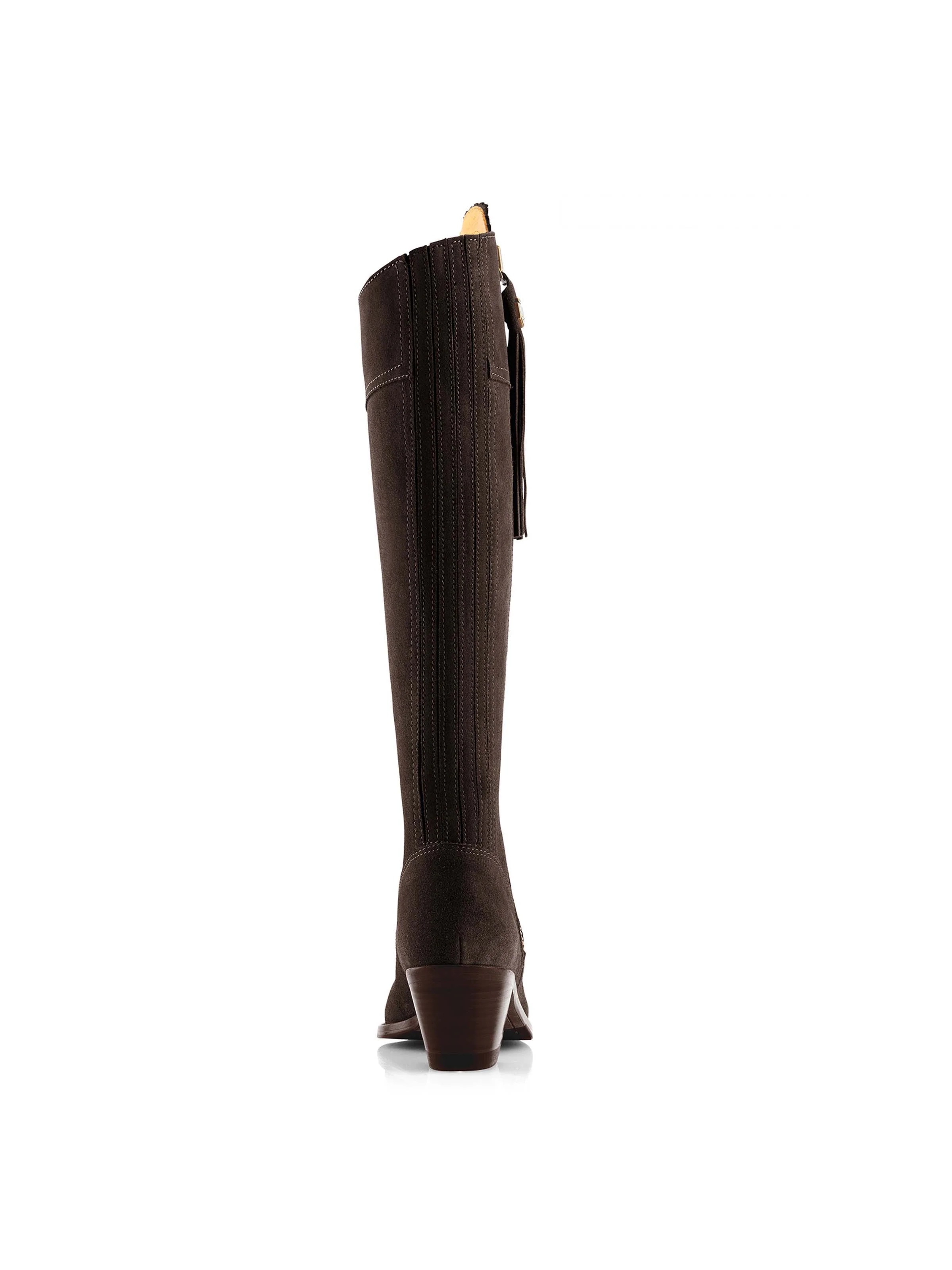 Heeled Regina (Narrow Fit) - Chocolate Suede - Image 5