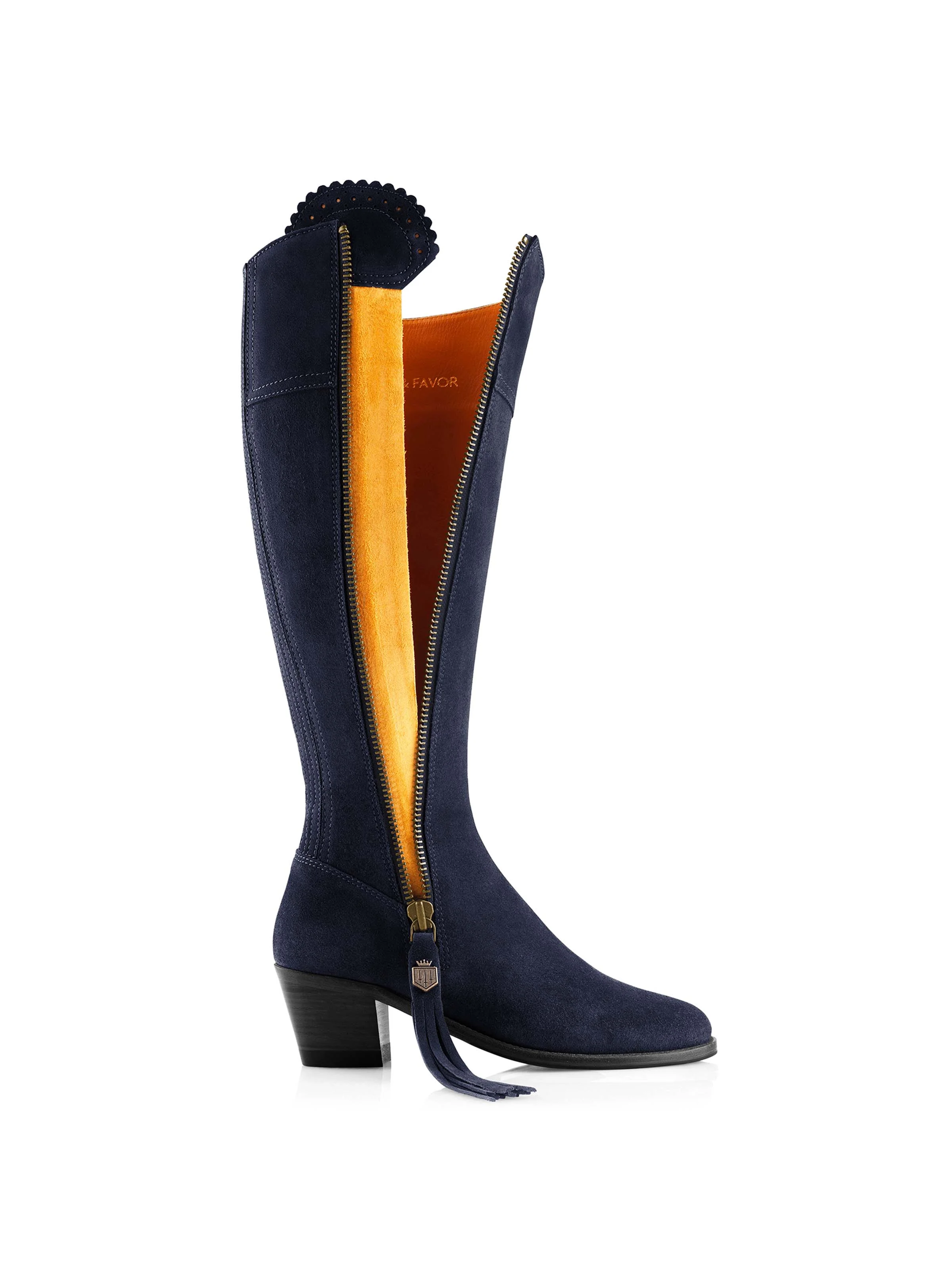 Heeled Regina (Regular Fit) - Navy Blue Suede - Image 4