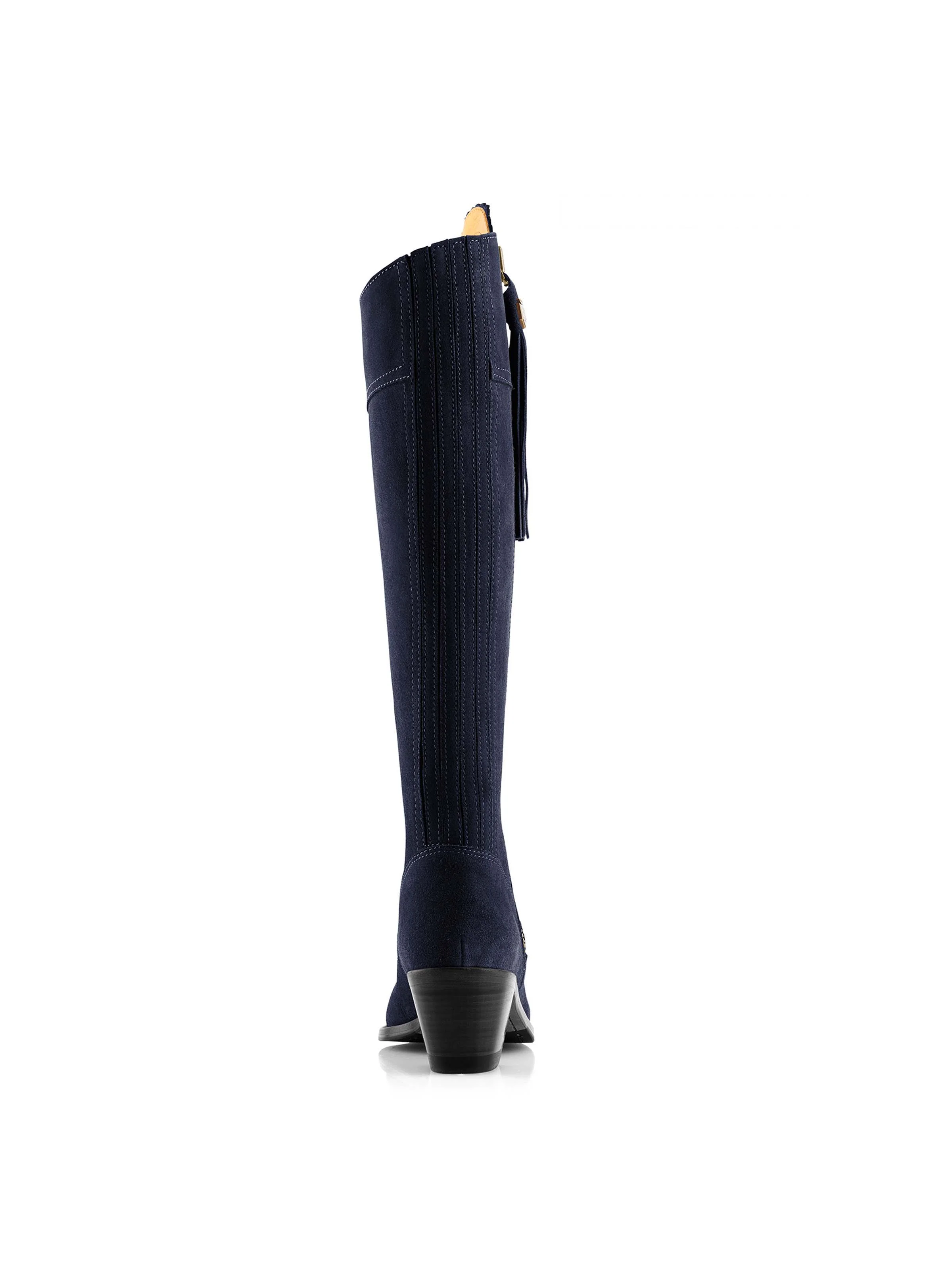 Heeled Regina (Sporting Fit) - Navy Blue Suede - Image 5