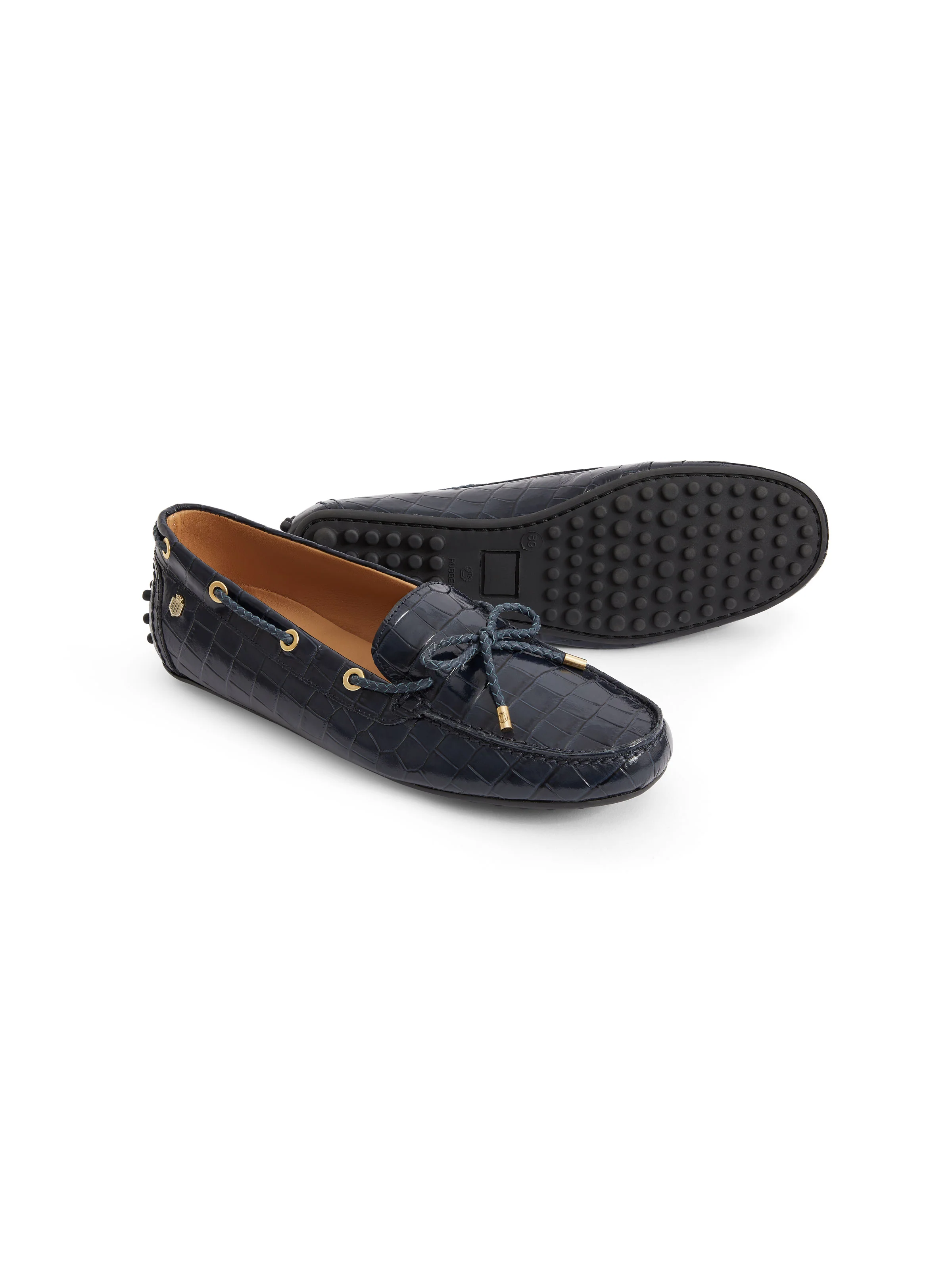 Henley - High Shine Navy Croc - Image 5