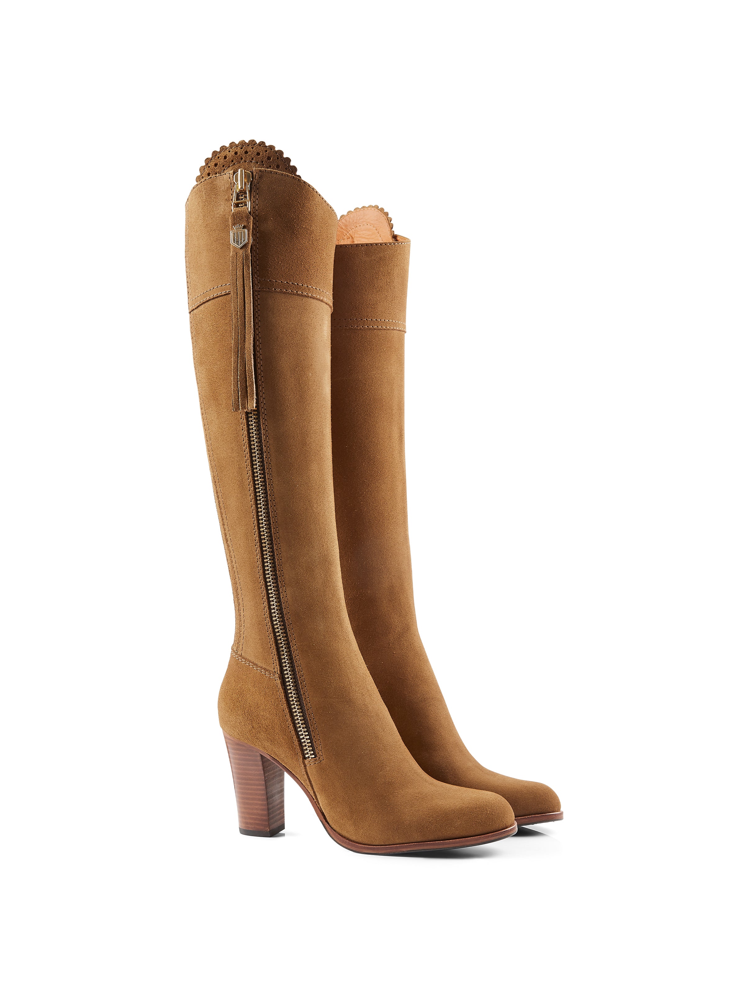 High Heeled Regina (Narrow Fit) - Tan Suede - Image 3