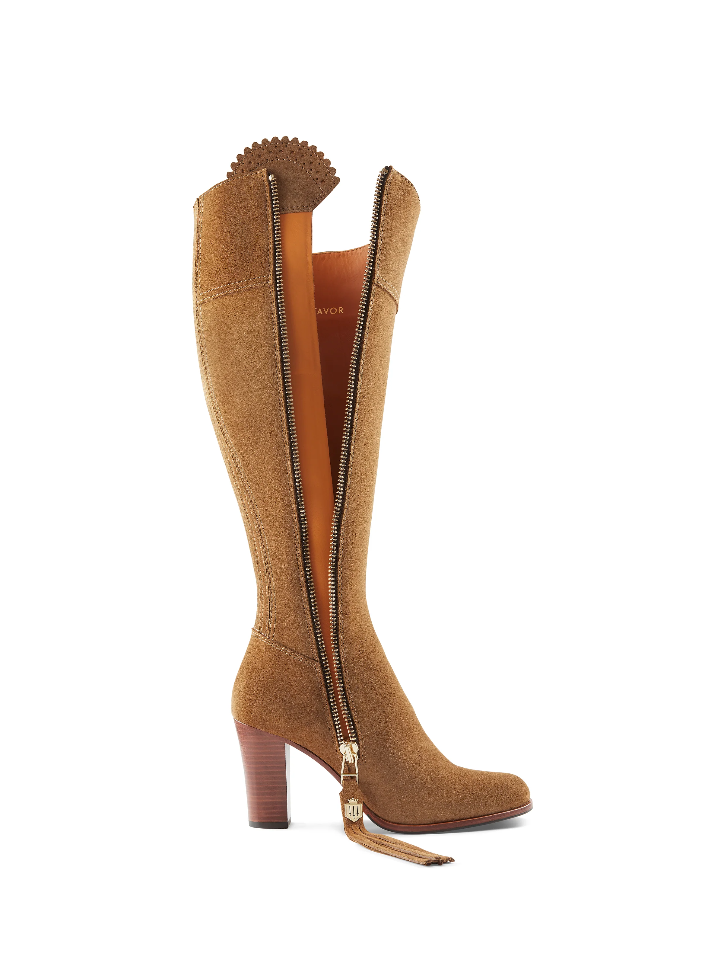 High Heeled Regina (Sporting Fit) - Tan Suede - Image 4