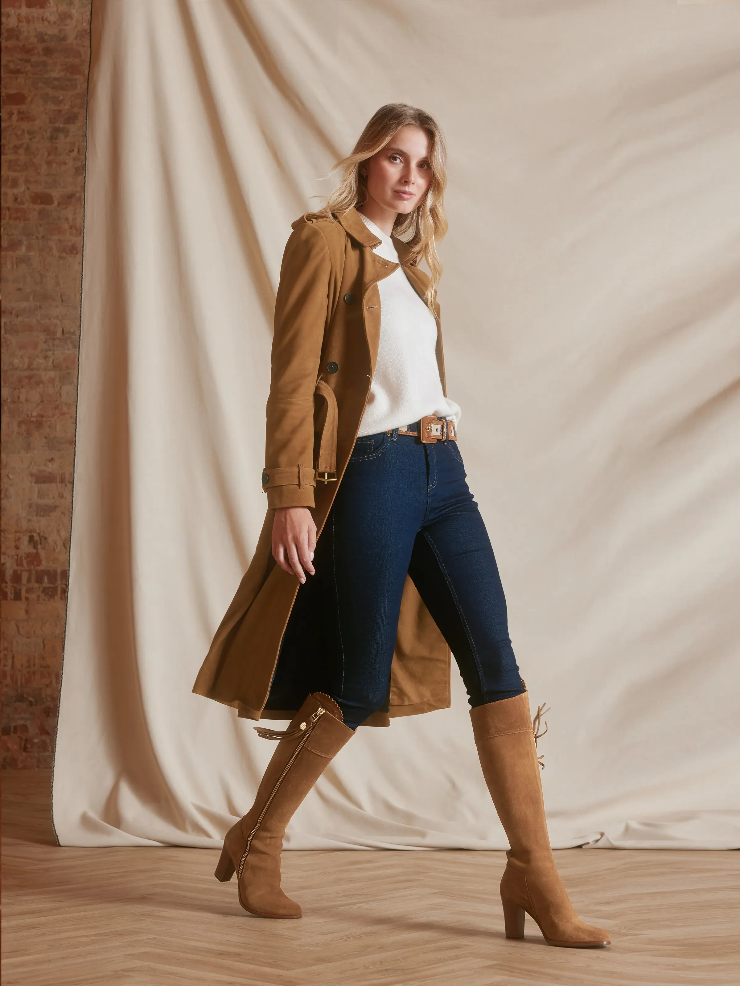 High Heeled Regina (Regular Fit) - Tan Suede - Image 7