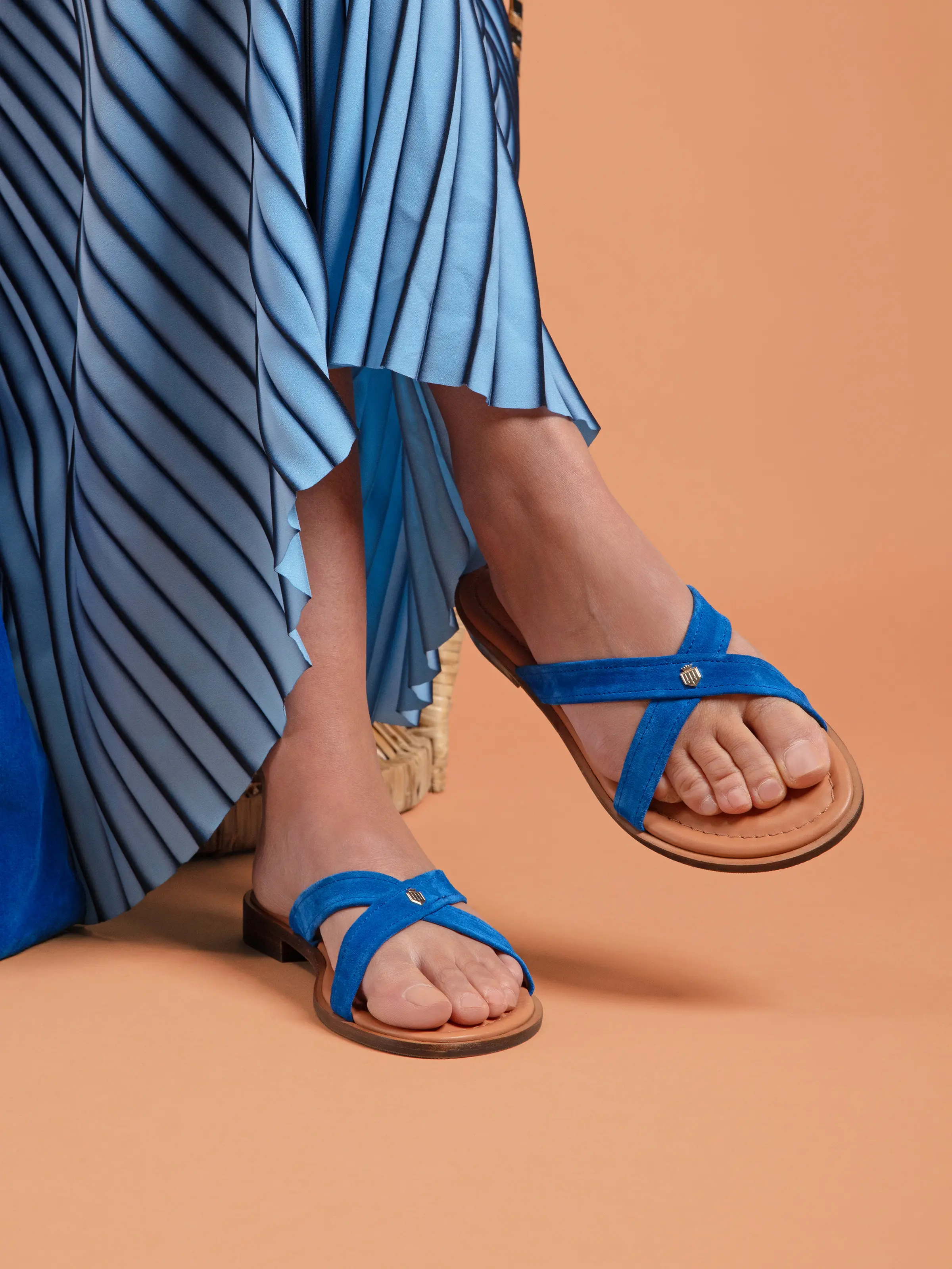 Holkham Sandal - Porto Blue Suede - Image 2