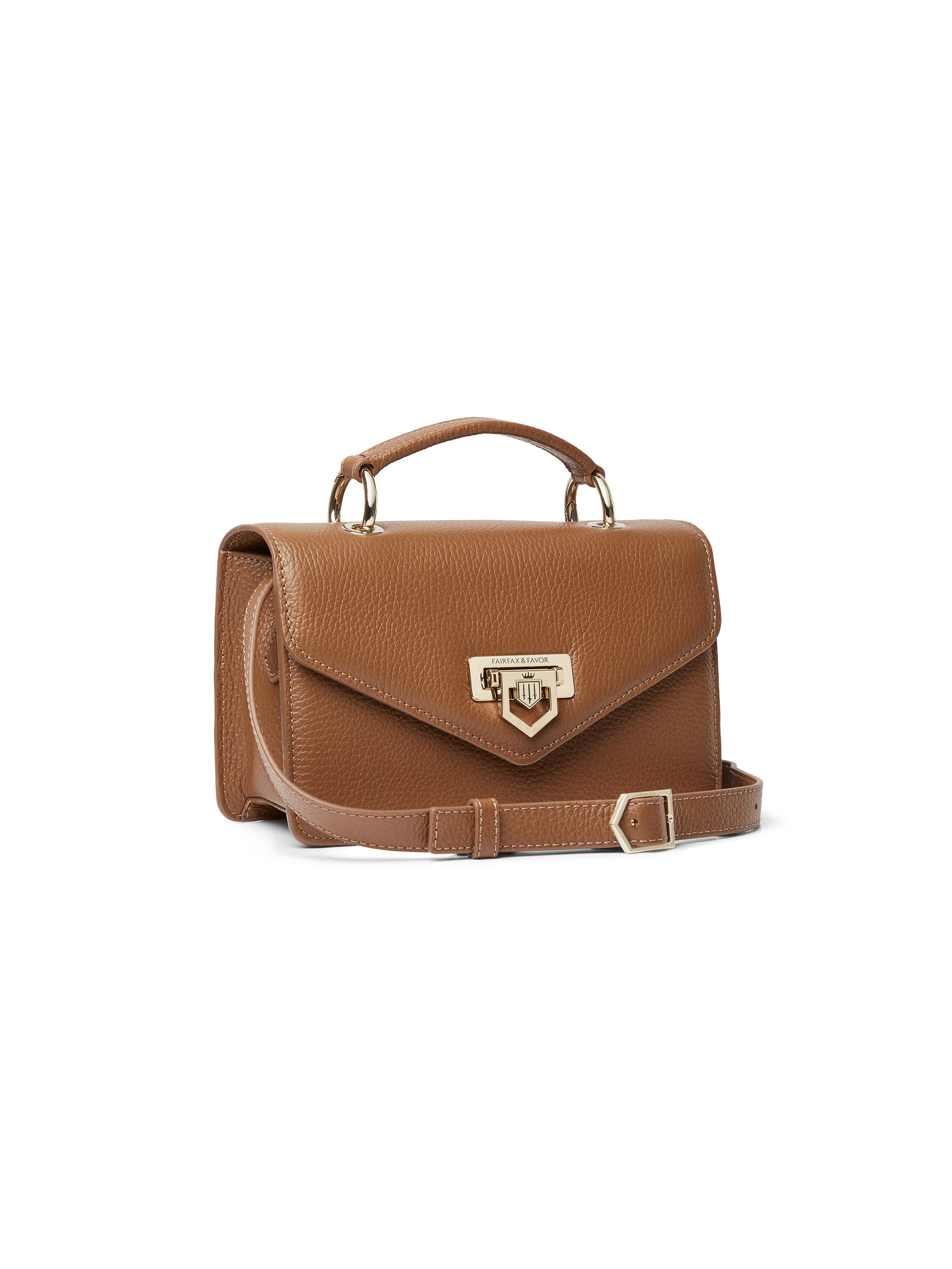 Loxley Mini Cross Body Bag - Pebbled Tan Leather - Image 5
