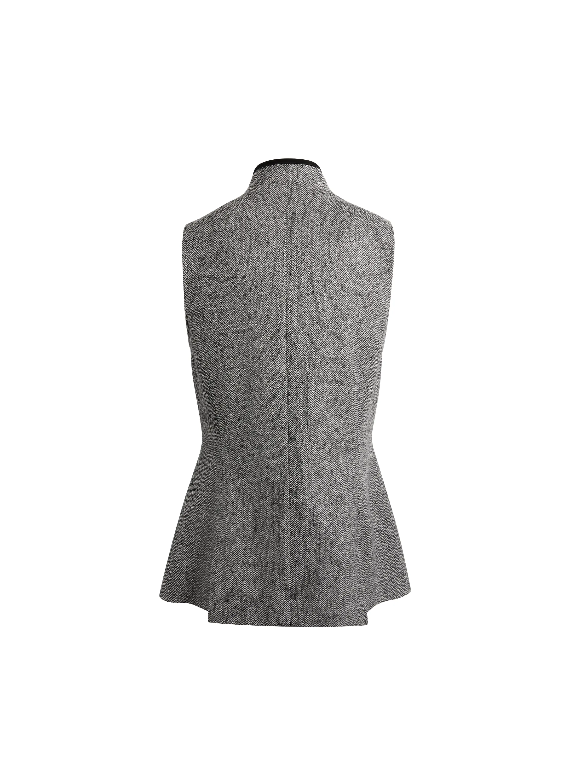 Madeline Gilet - Monochrome Herringbone - Image 3