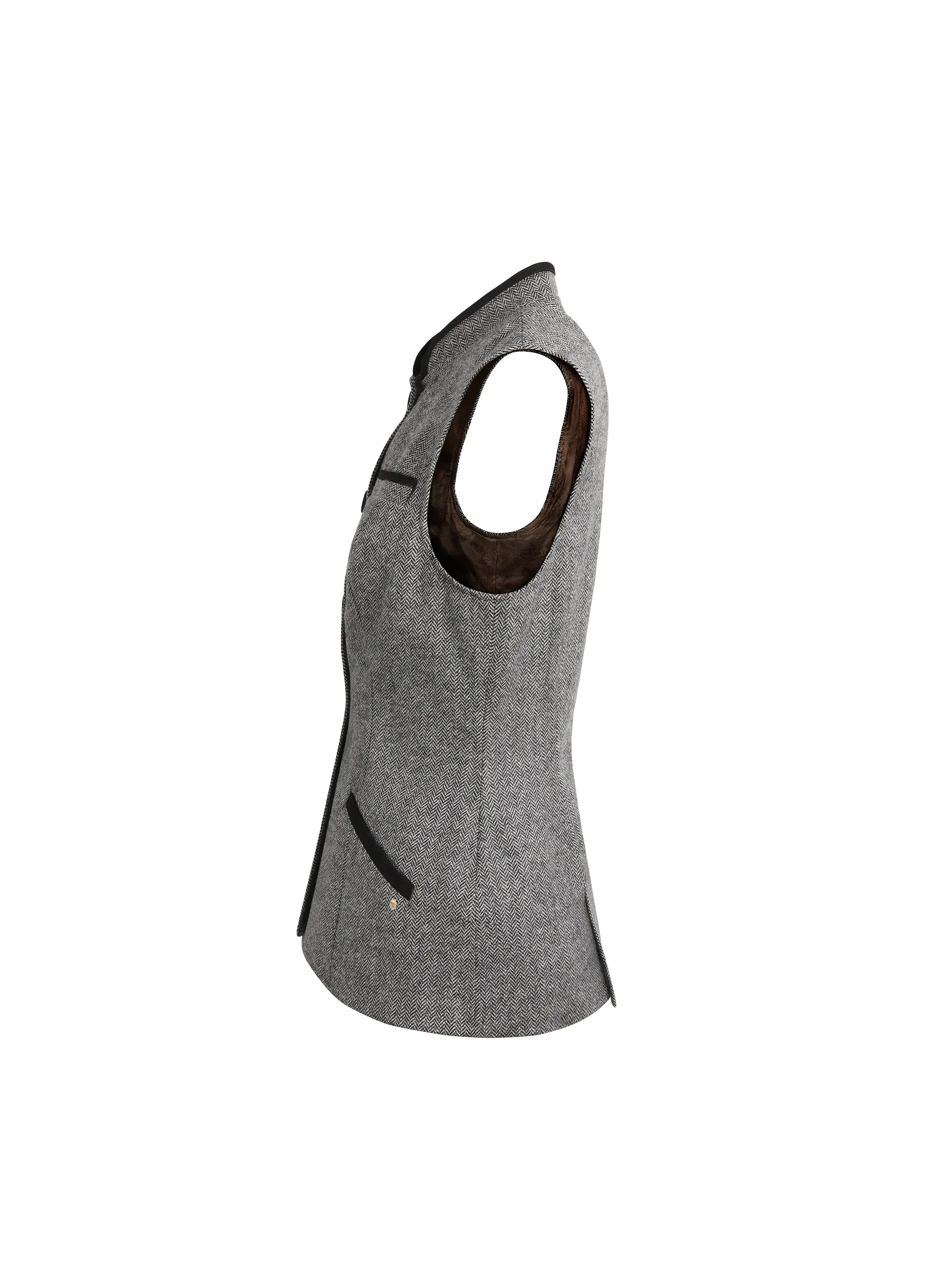 Madeline Gilet - Monochrome Herringbone - Image 4