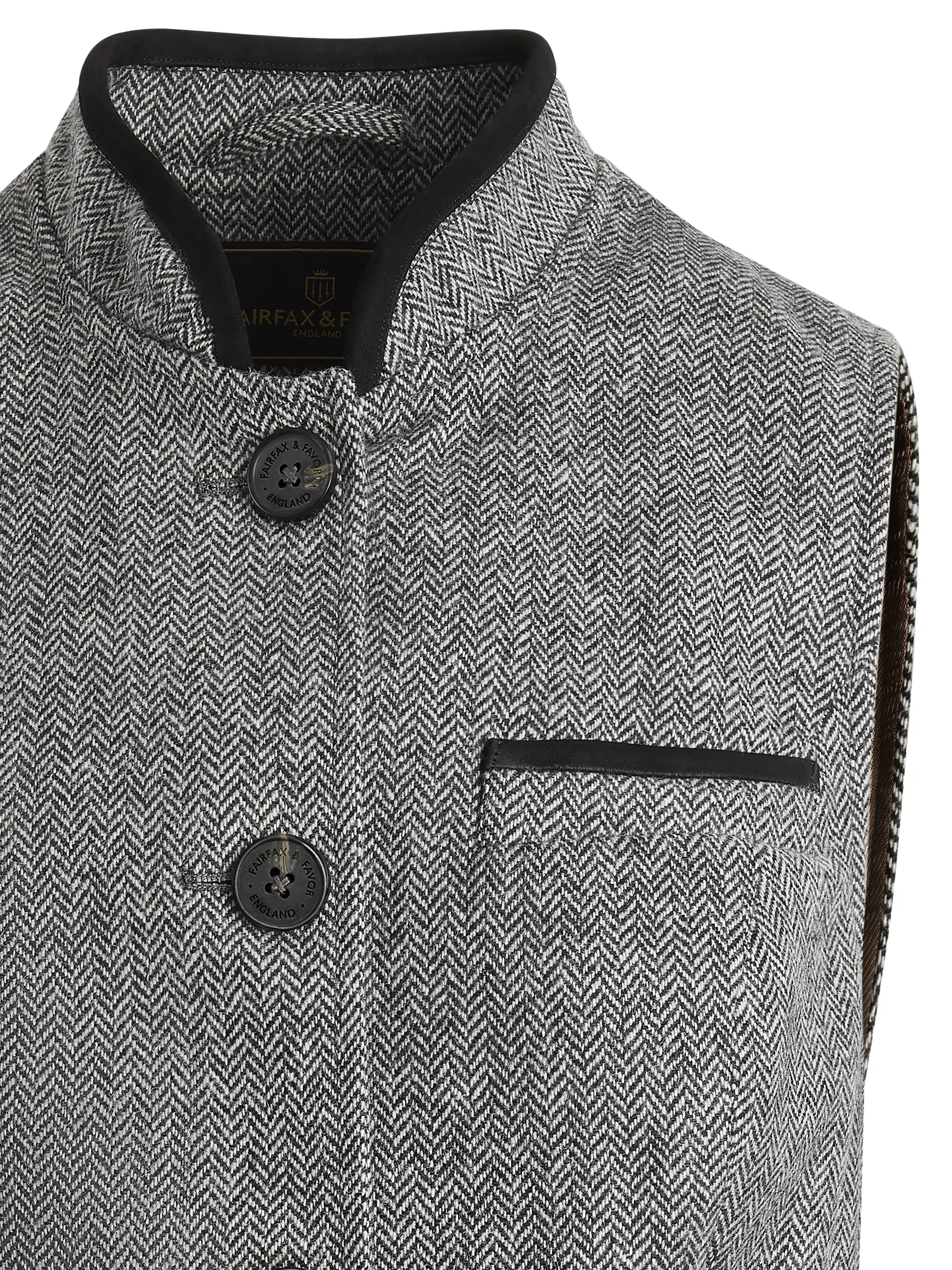 Madeline Gilet - Monochrome Herringbone - Image 5