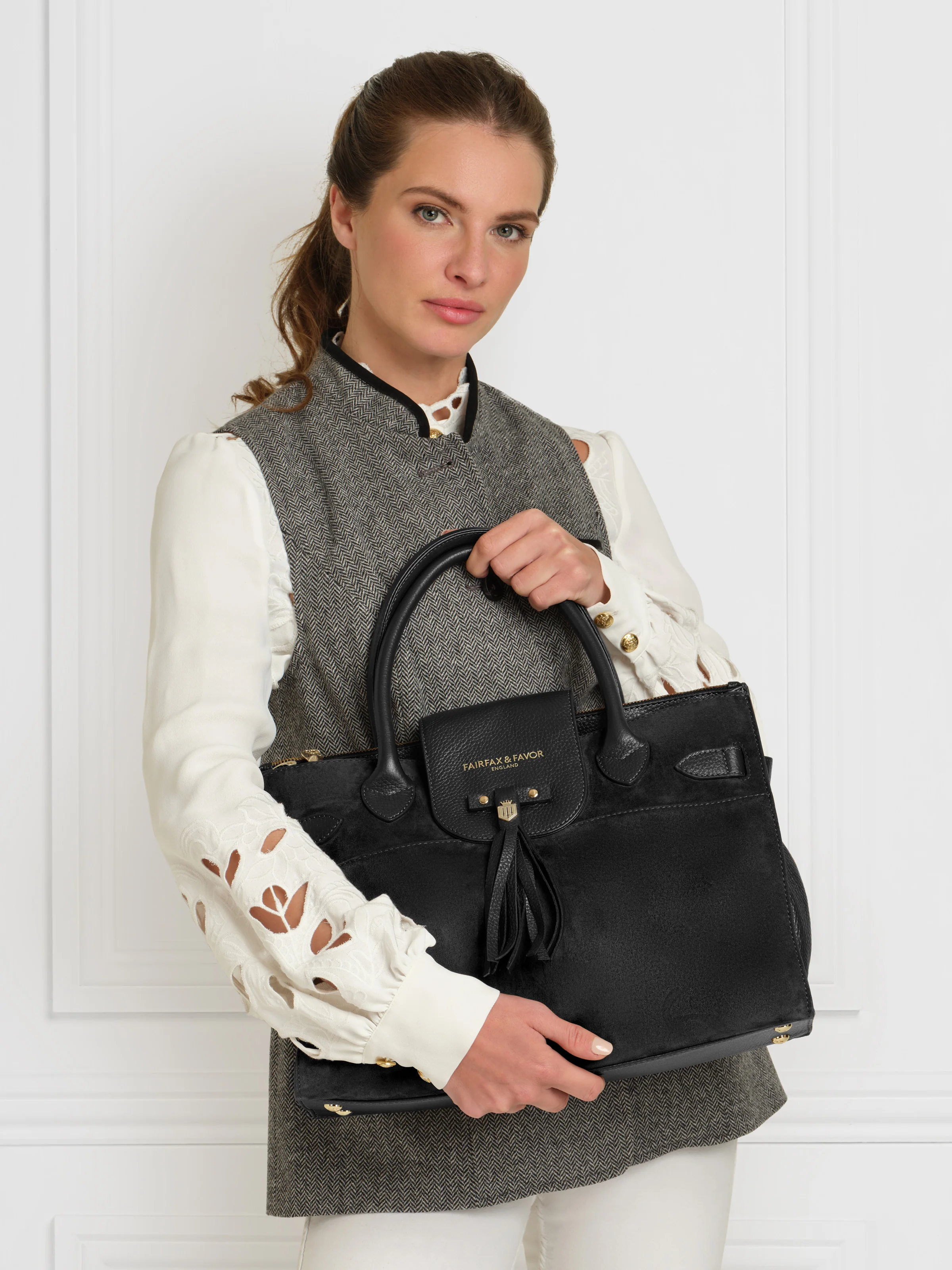 Madeline Gilet - Monochrome Herringbone - Image 6