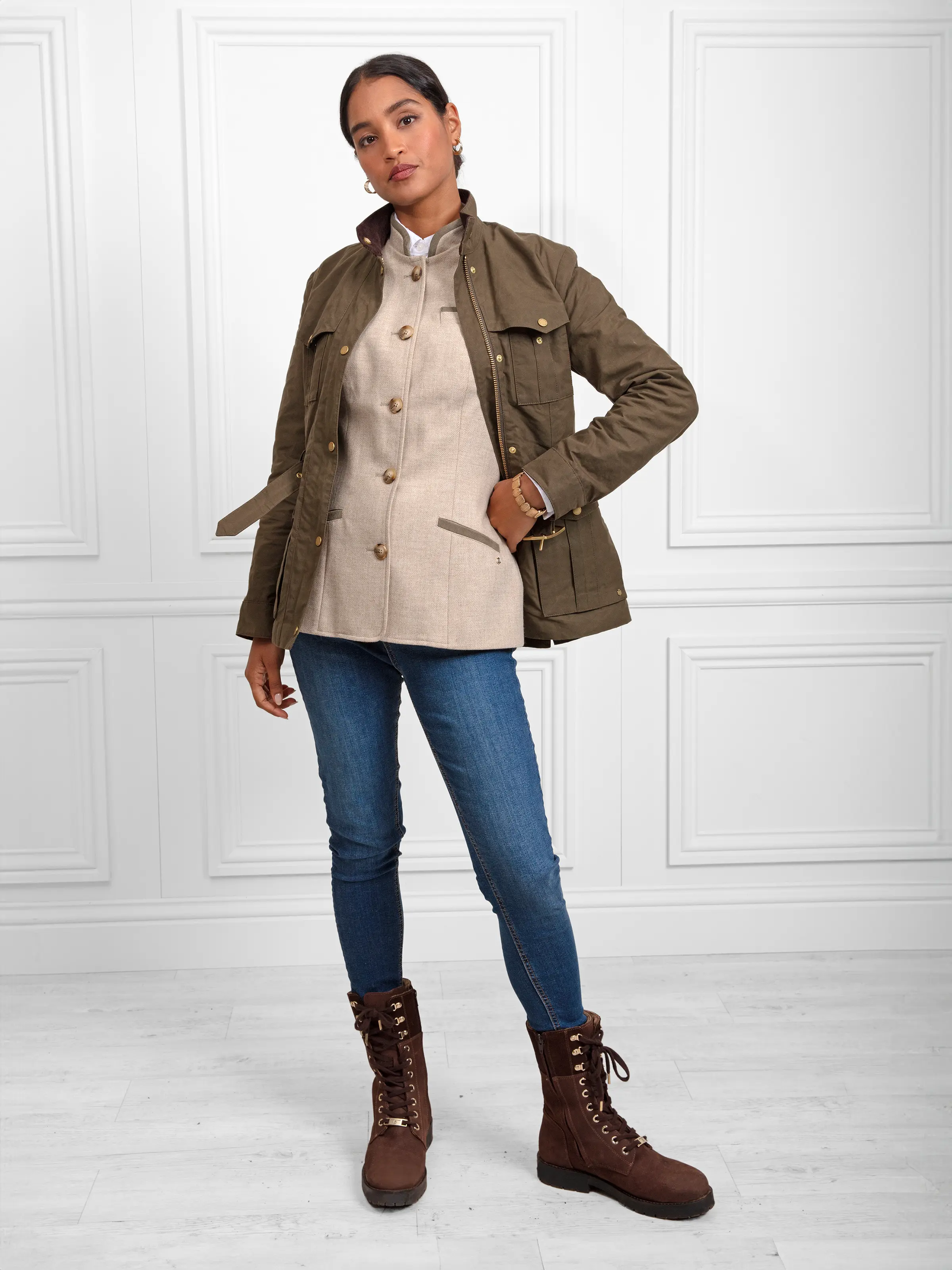 Madeline Gilet - Oatmeal Wool - Image 2