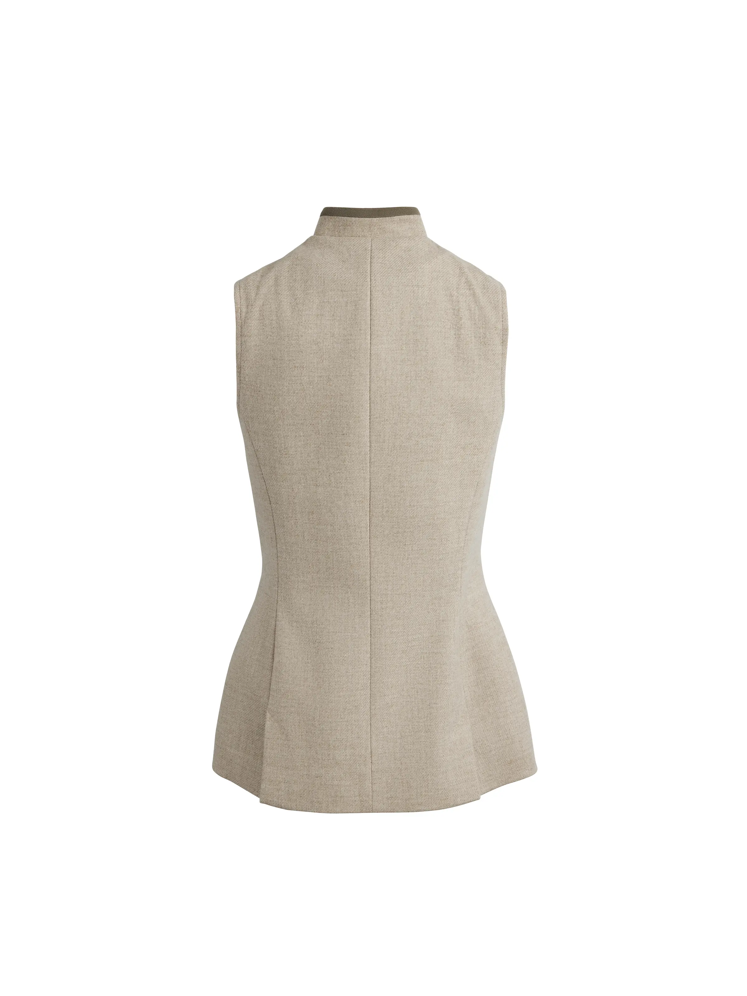 Madeline Gilet - Oatmeal Wool - Image 3