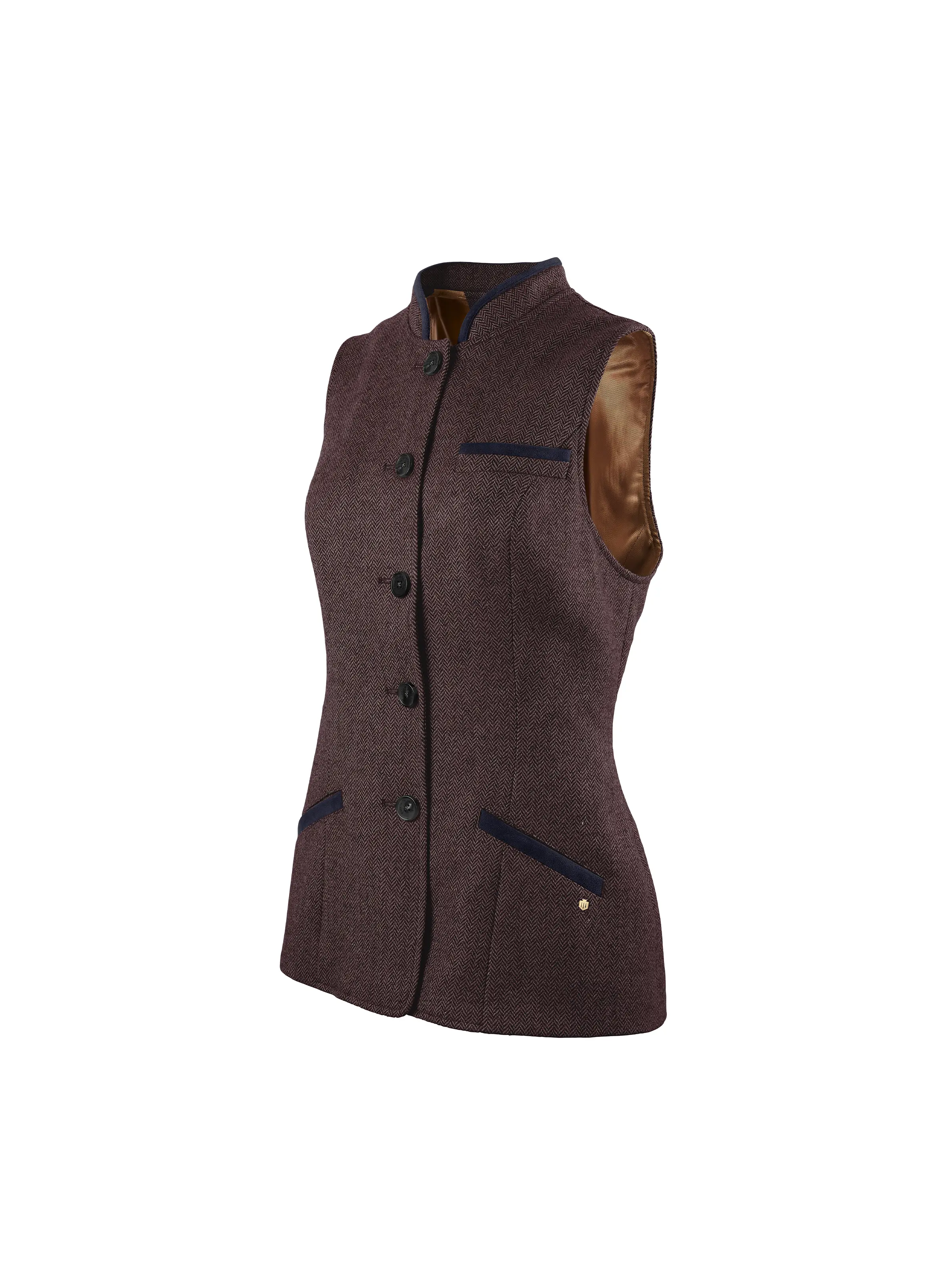 Madeline Gilet - Plum Herringbone - Image 3