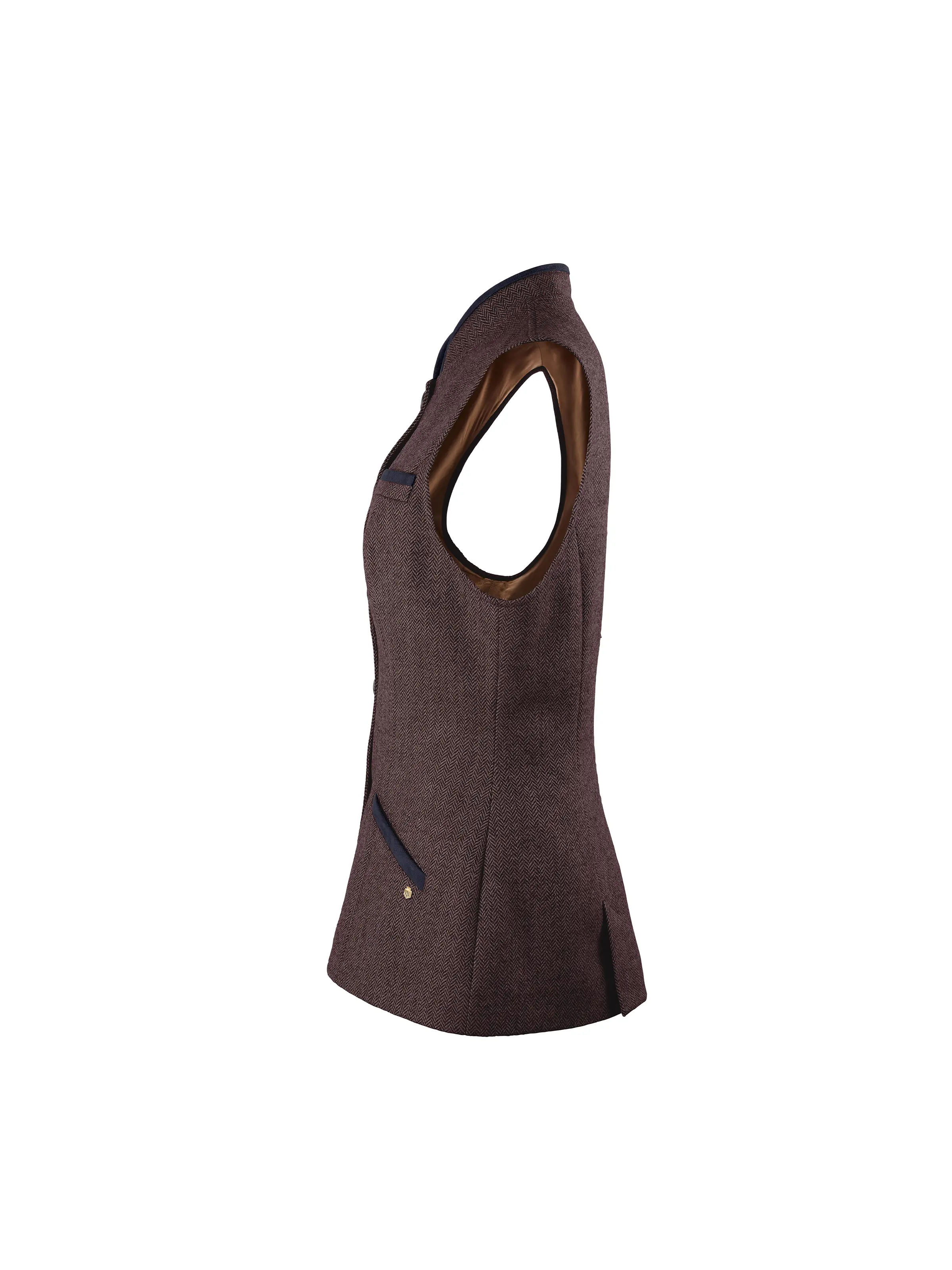 Madeline Gilet - Plum Herringbone - Image 4