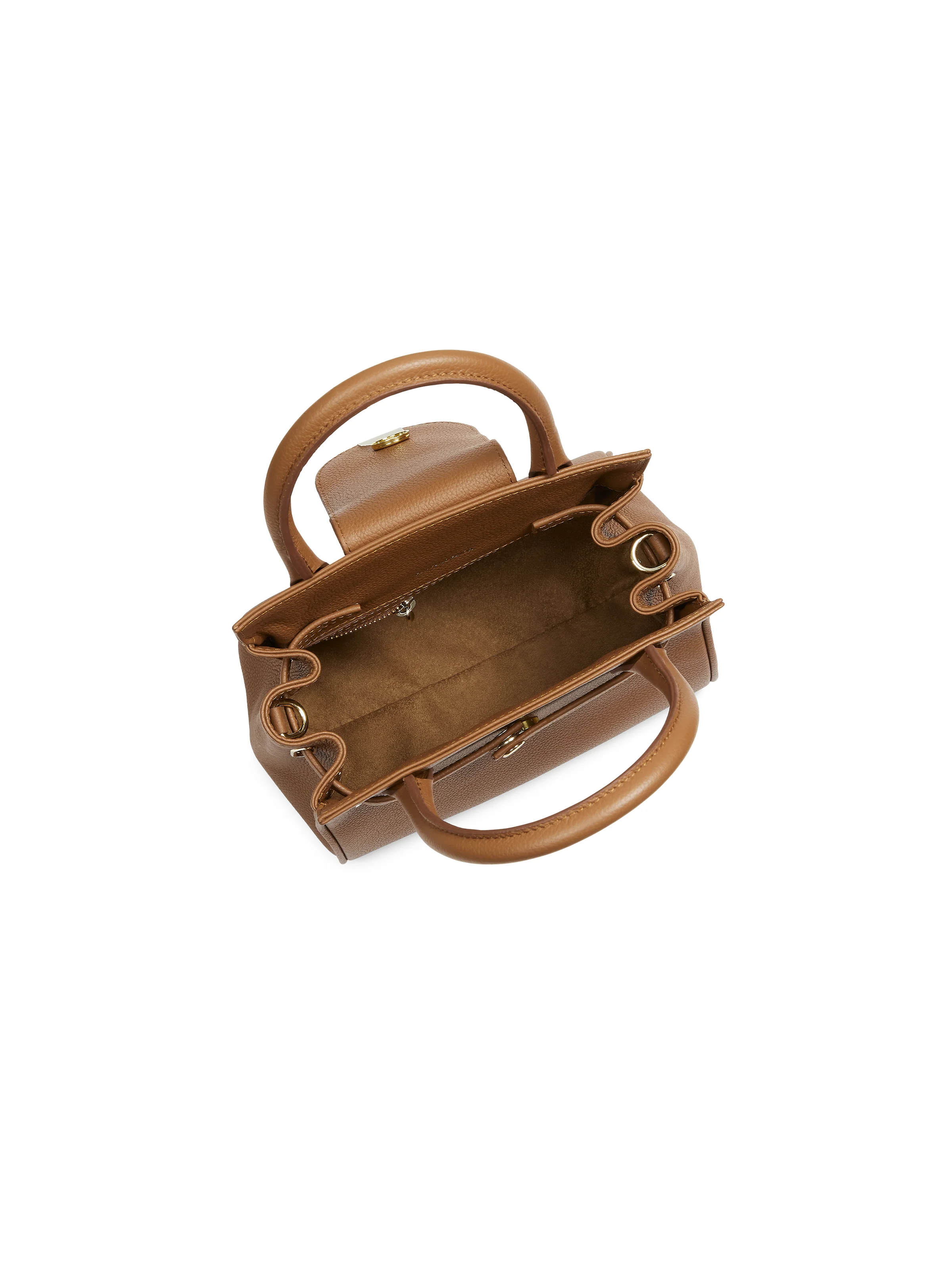 Mini Windsor Handbag - Pebbled Tan Leather - Image 5