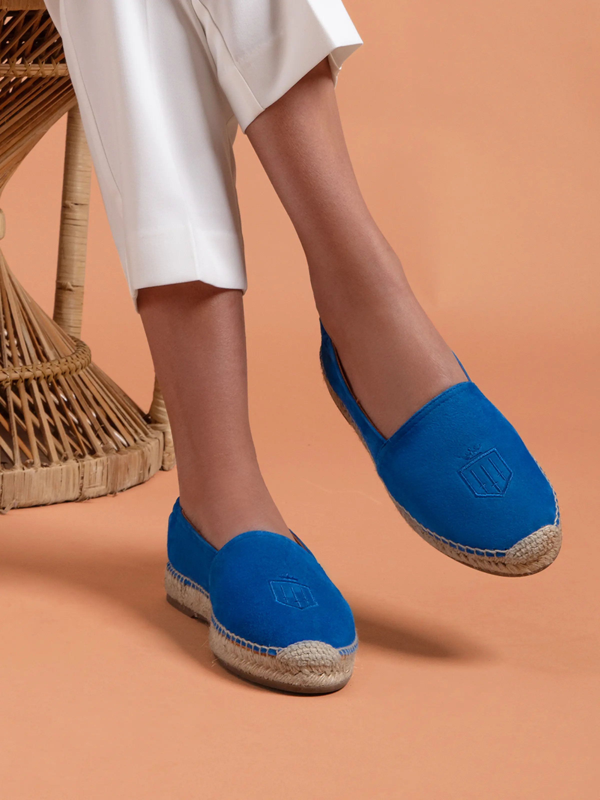Monaco Flat - Porto Blue Suede - Image 2