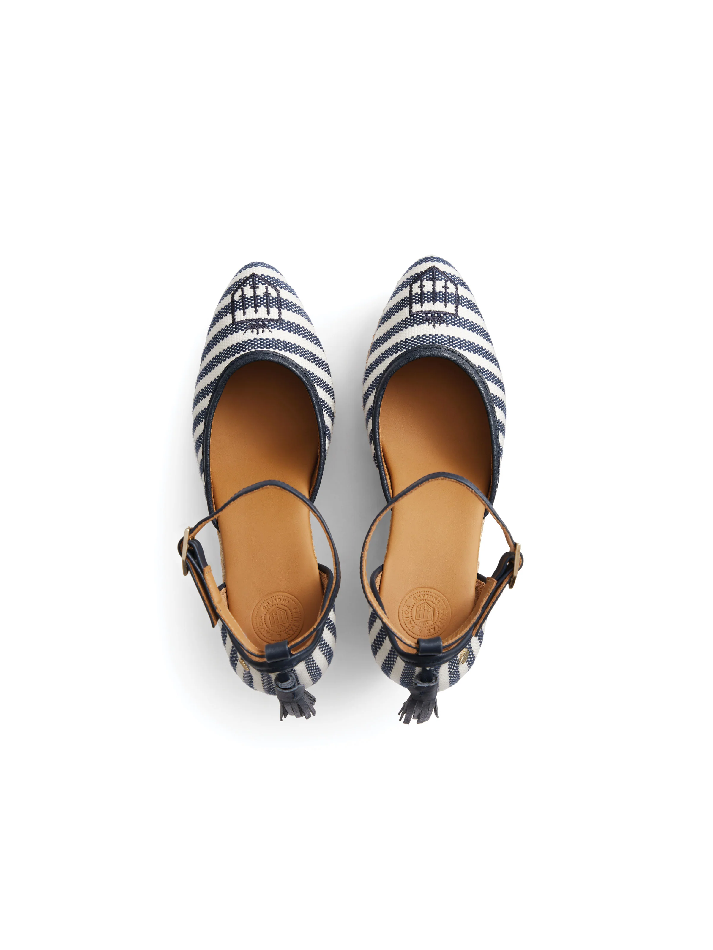 Monaco Wedge - Navy Stripe - Image 4