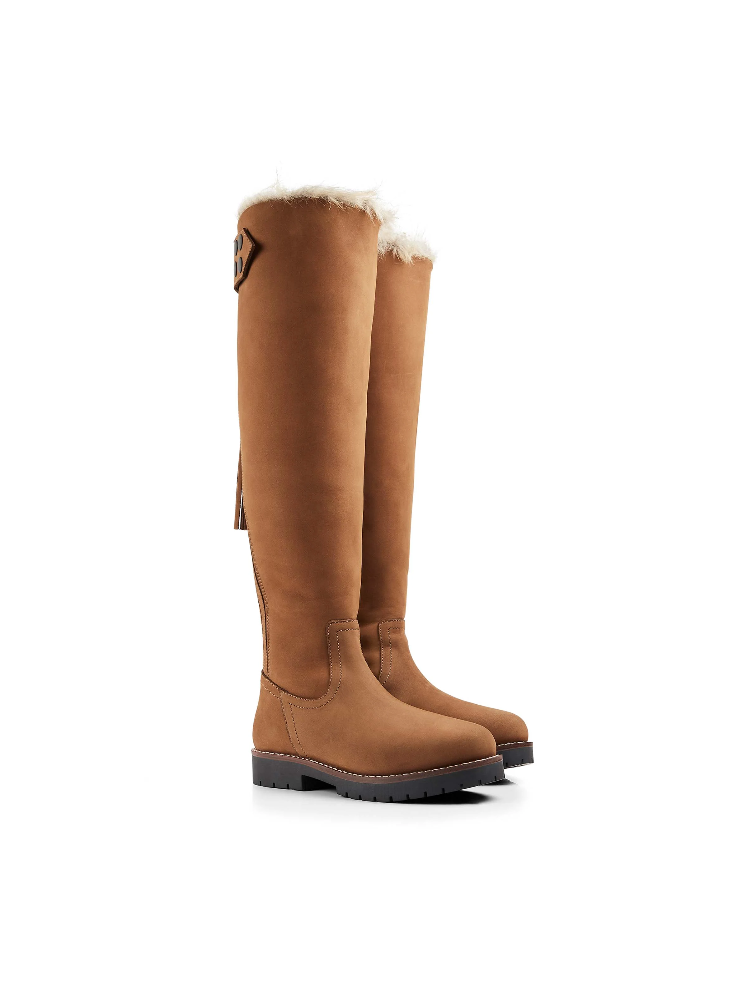 Over Knee Verbier (Tan) - Nubuck Boot - Image 3