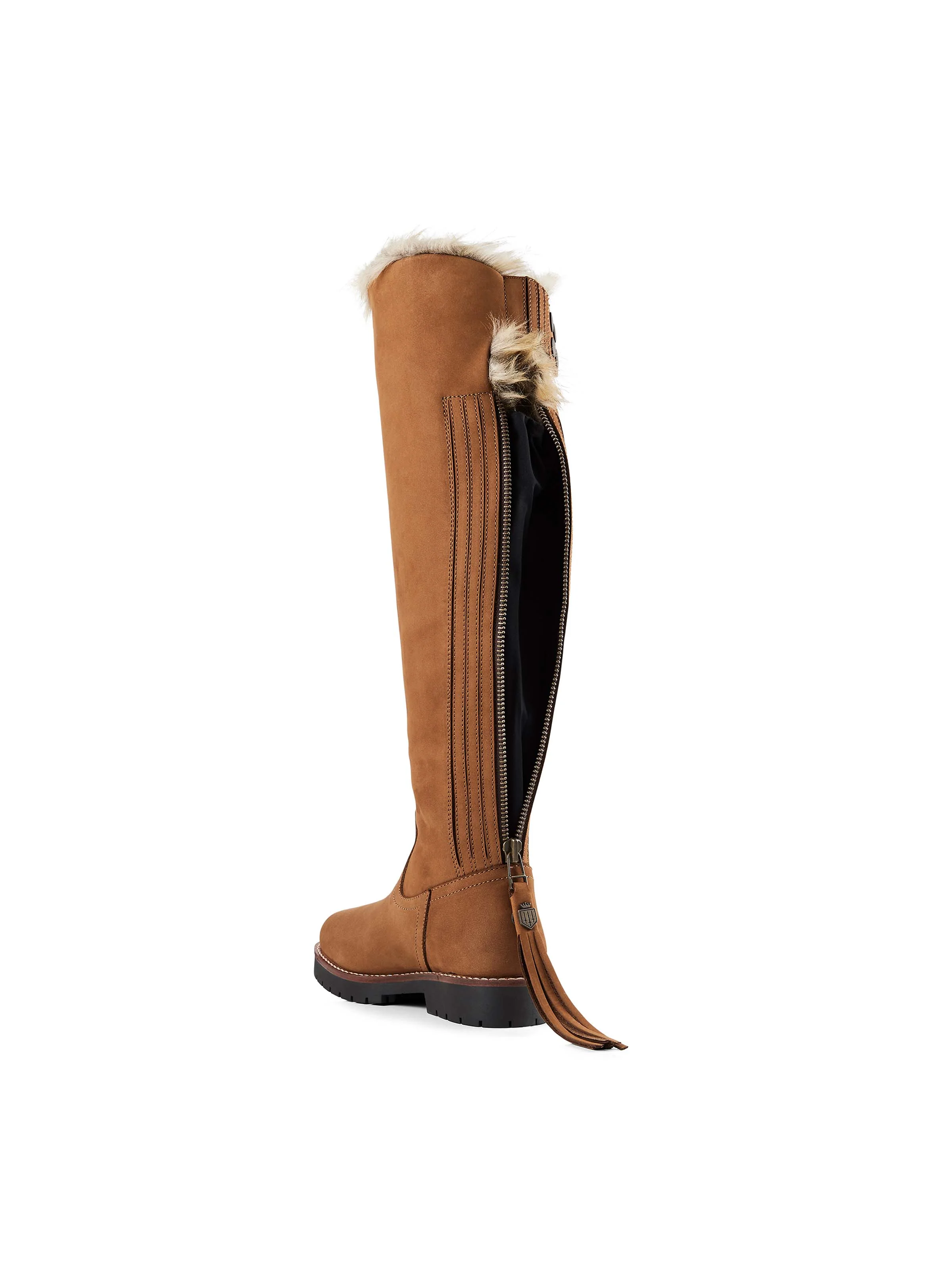 Over Knee Verbier (Tan) - Nubuck Boot - Image 9
