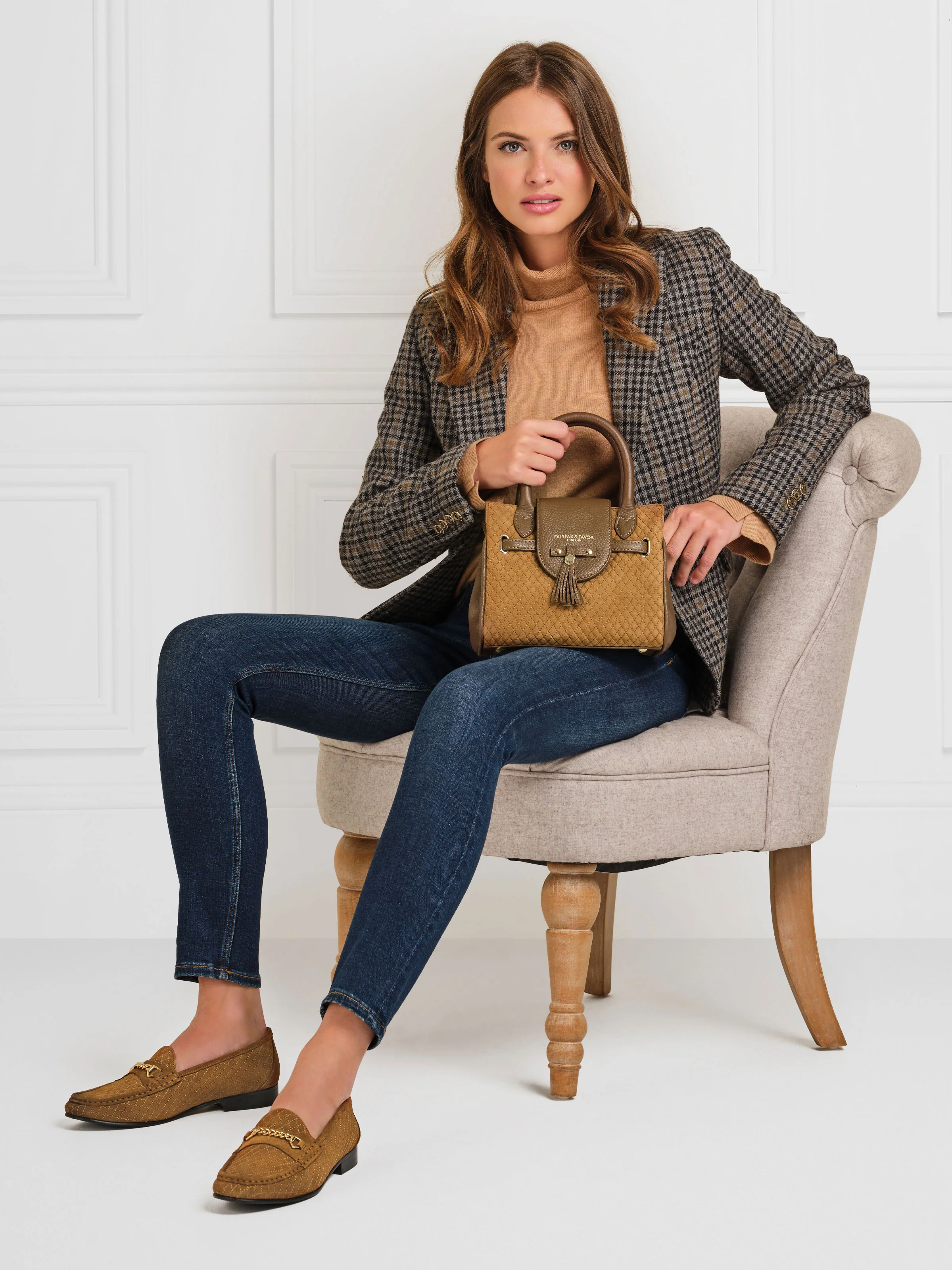 Quilted Apsley - Tan Suede - Image 6