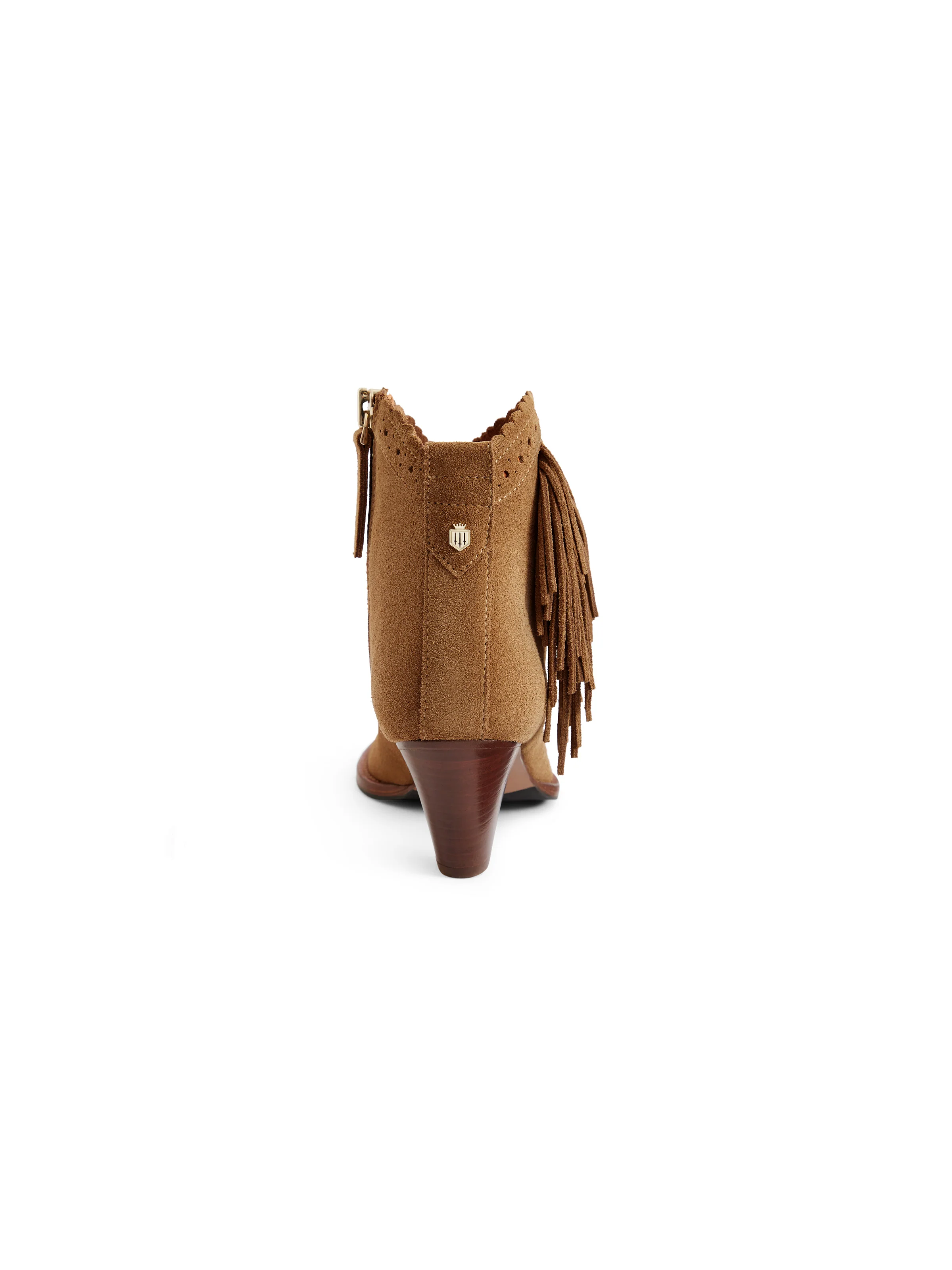 Regina Fringed Ankle Boot - Tan Suede - Image 5