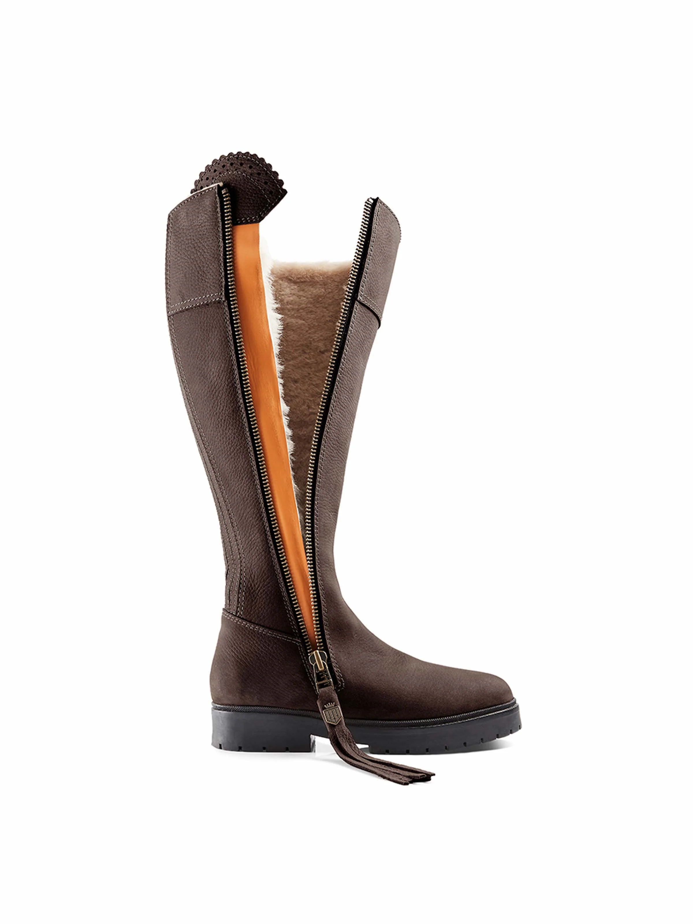 Shearling Lined Regina (Sporting Fit) - Chocolate Nubuck - Image 5