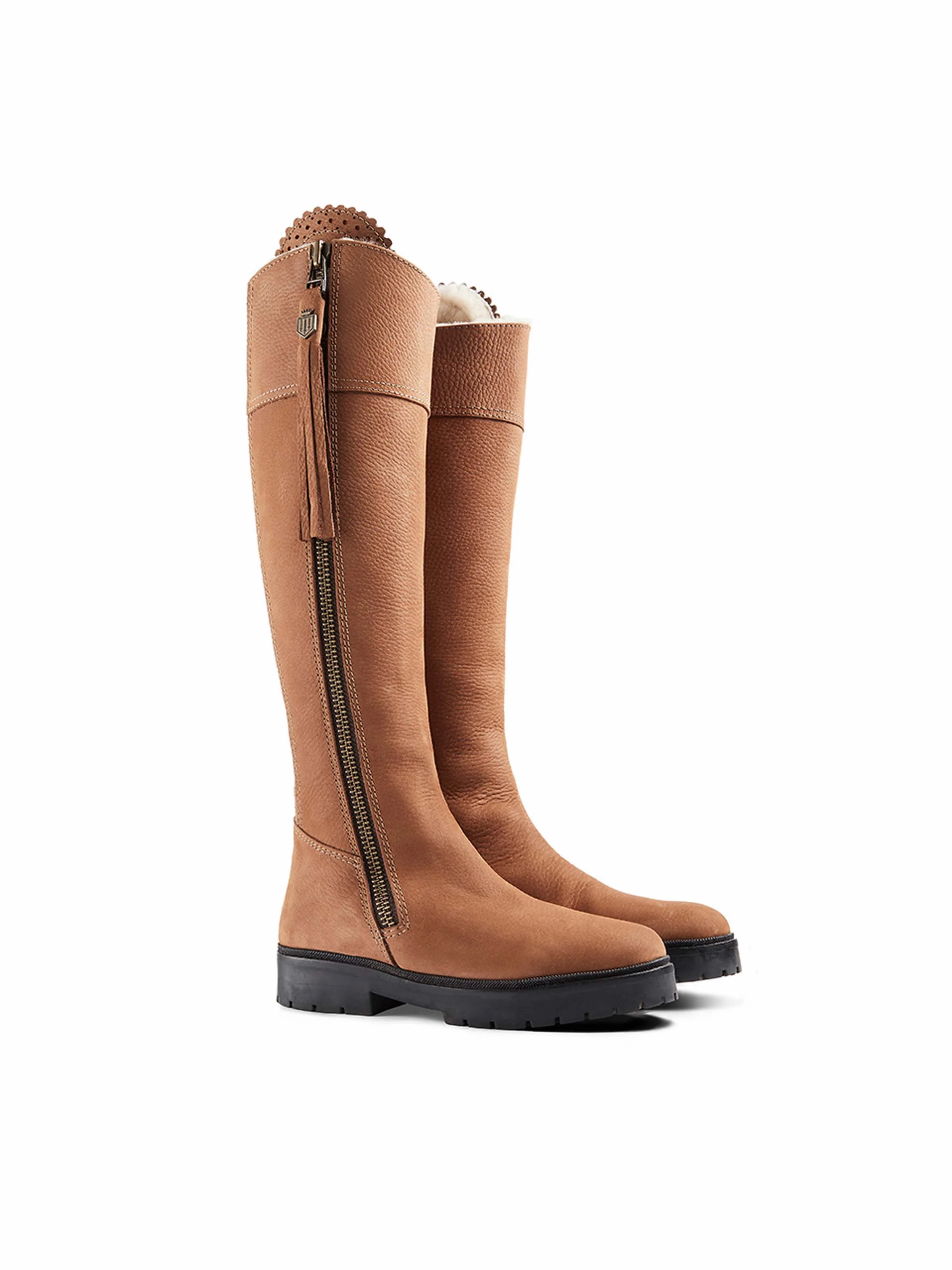 Shearling Lined Regina (Narrow Fit) - Cognac Nubuck - Image 2