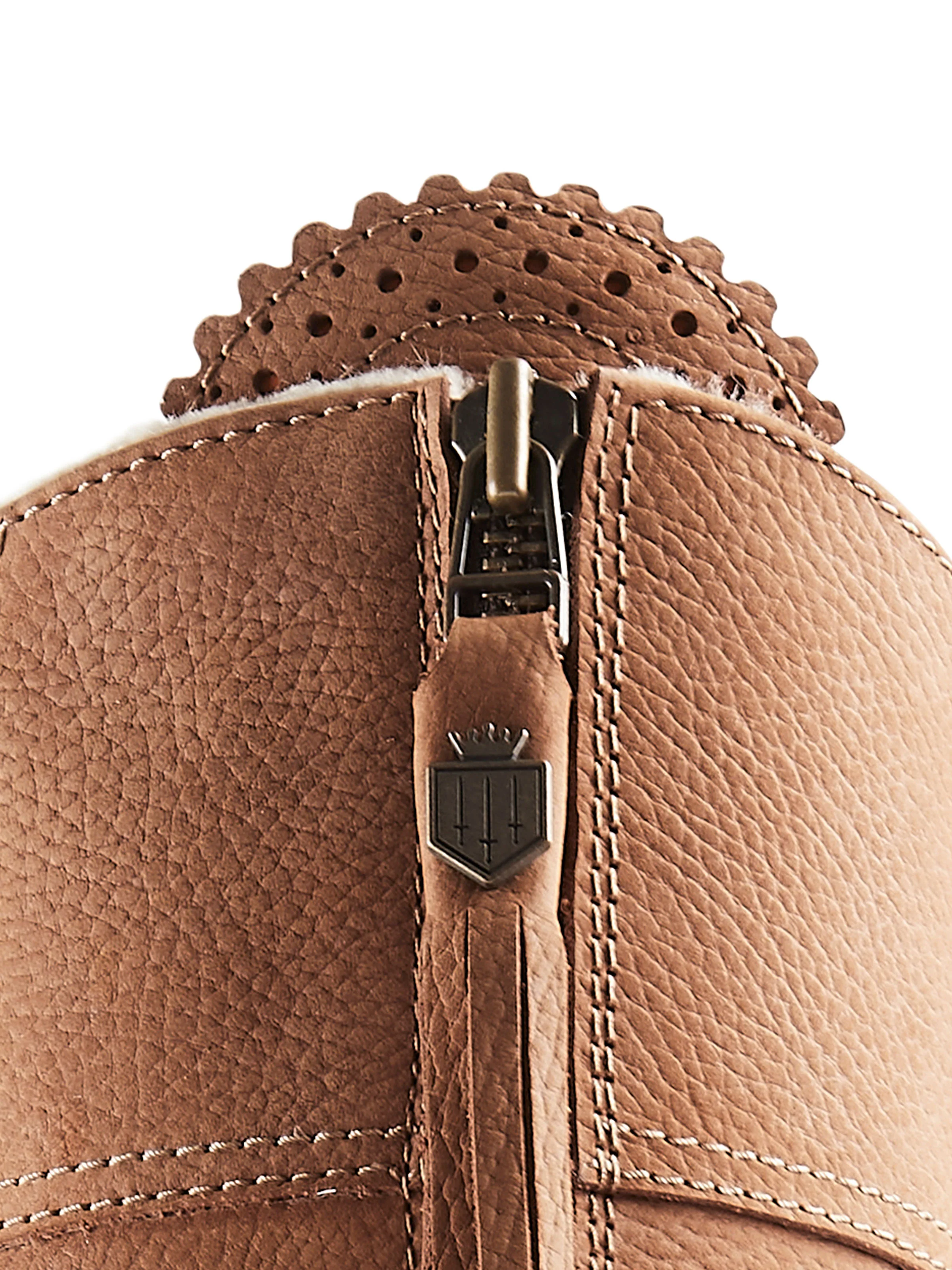 Shearling Lined Regina (Narrow Fit) - Cognac Nubuck - Image 4