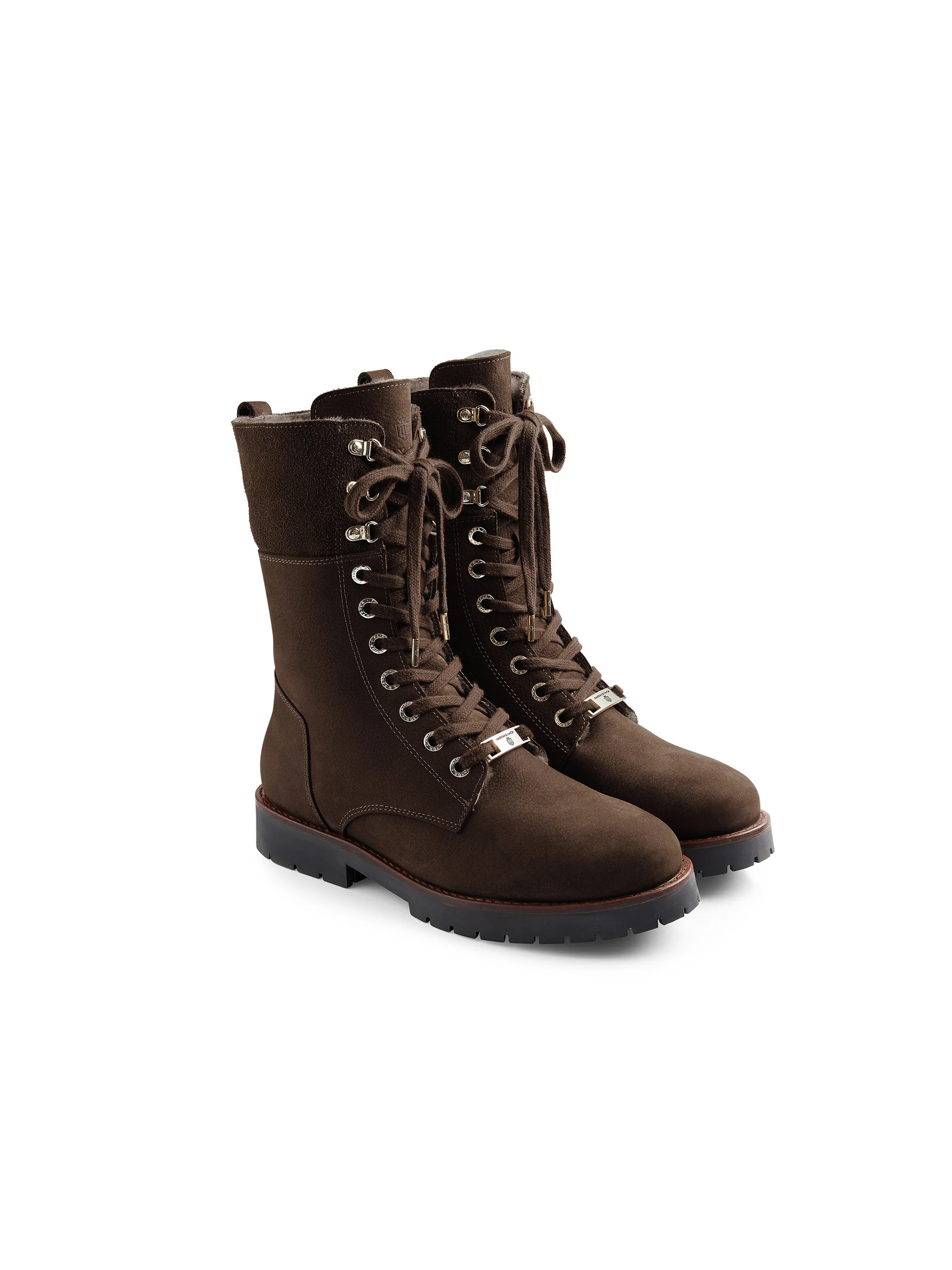 Shearling Lined Anglesey - Chocolate Nubuck - Image 3