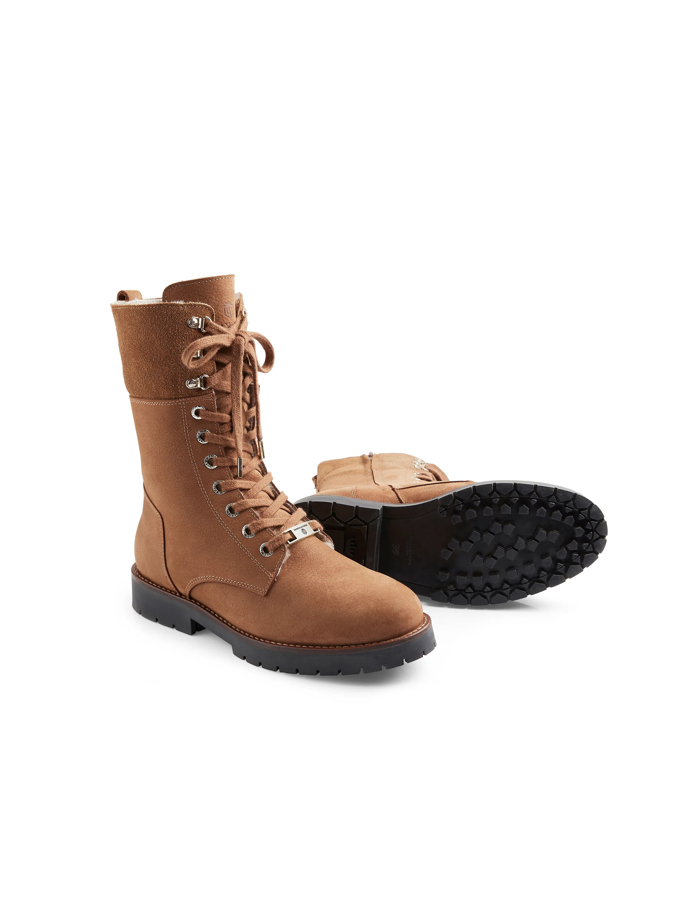 Shearling Lined Anglesey - Cognac Nubuck - Image 4