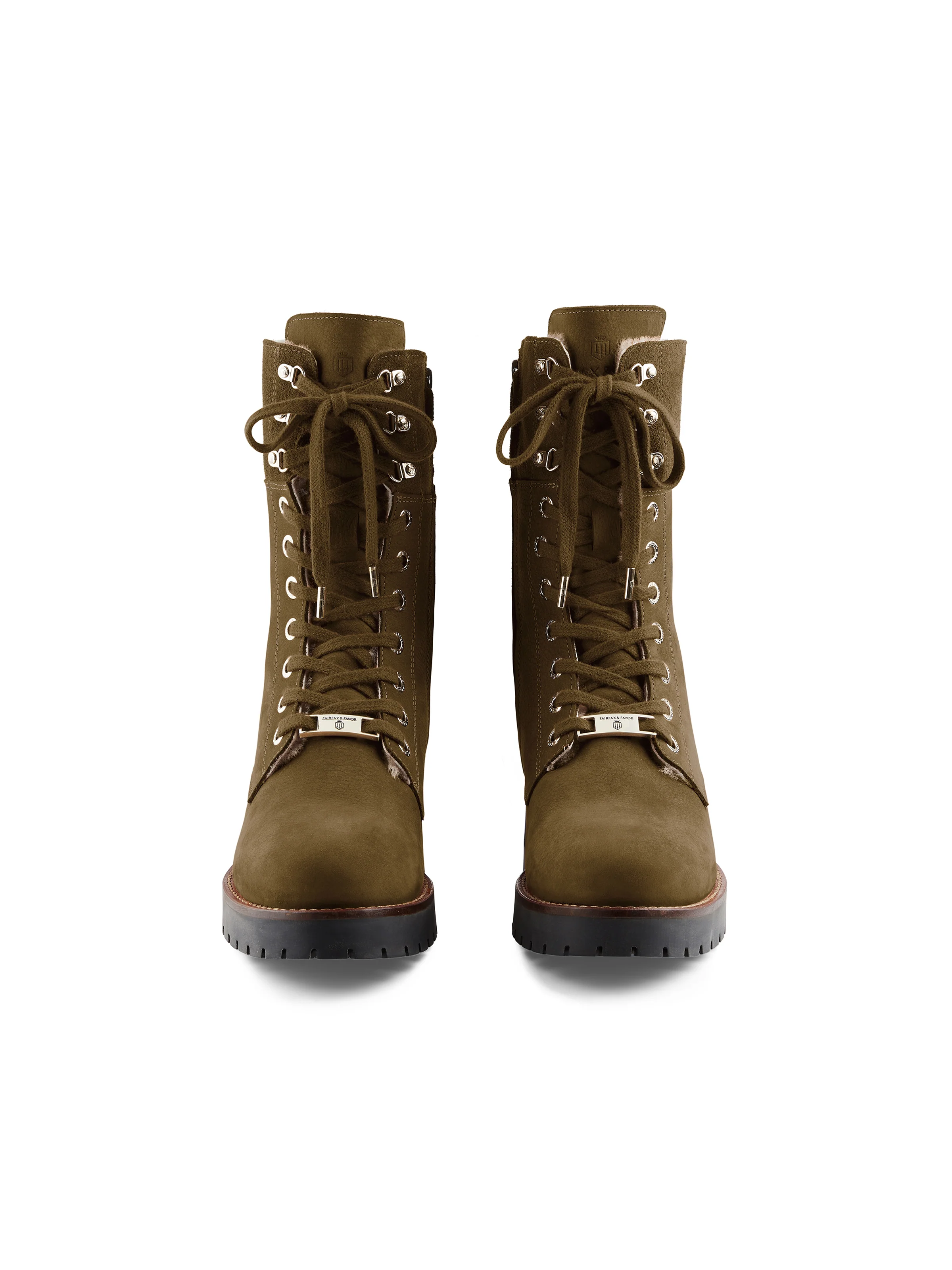 Shearling Lined Anglesey - Olive Nubuck - Image 3
