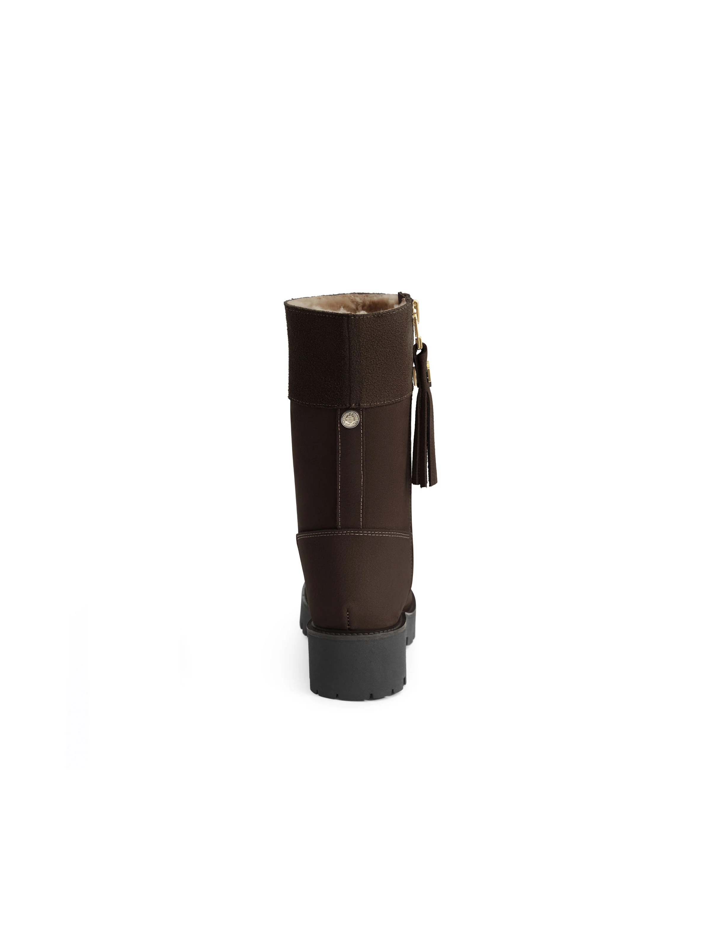 Shearling Lined Paris - Chocolate Nubuck - Image 5