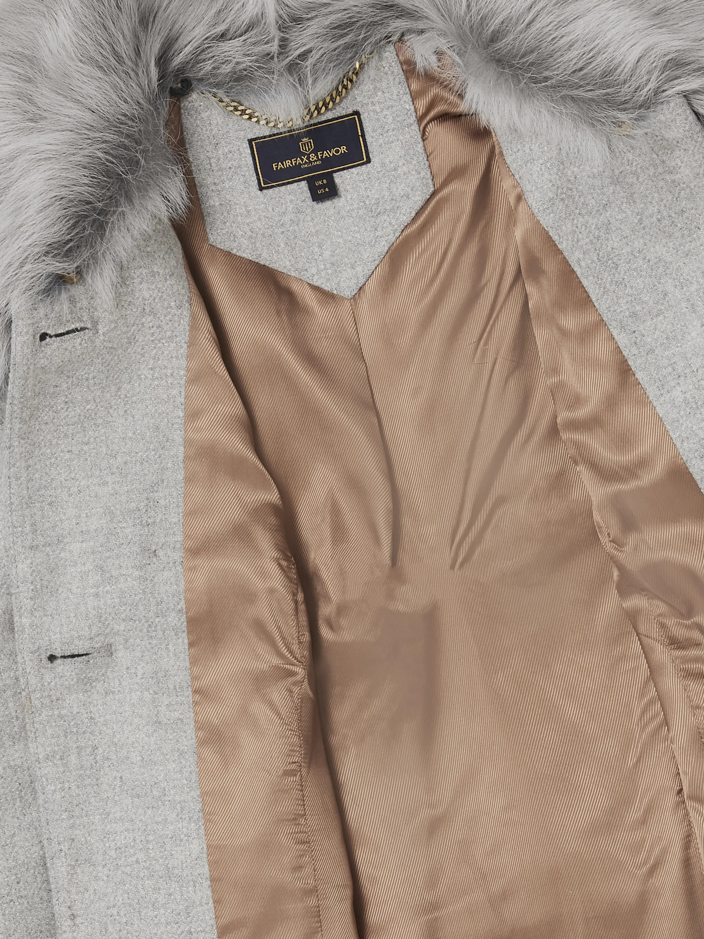 Sienna Wool Cape - Light Grey - Image 5