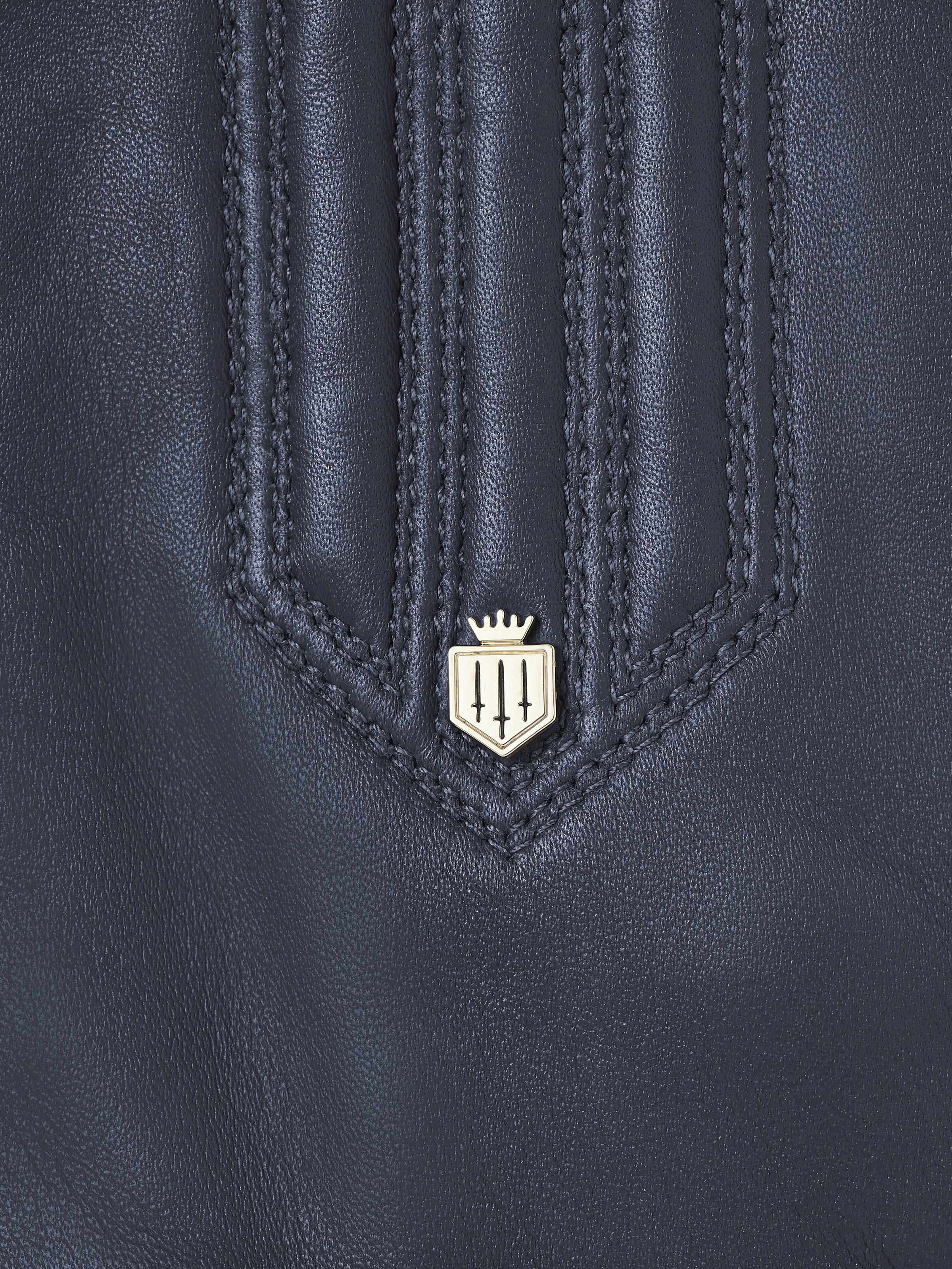 Signature Cashmere & Wool Lined Gloves - Navy - Image 3