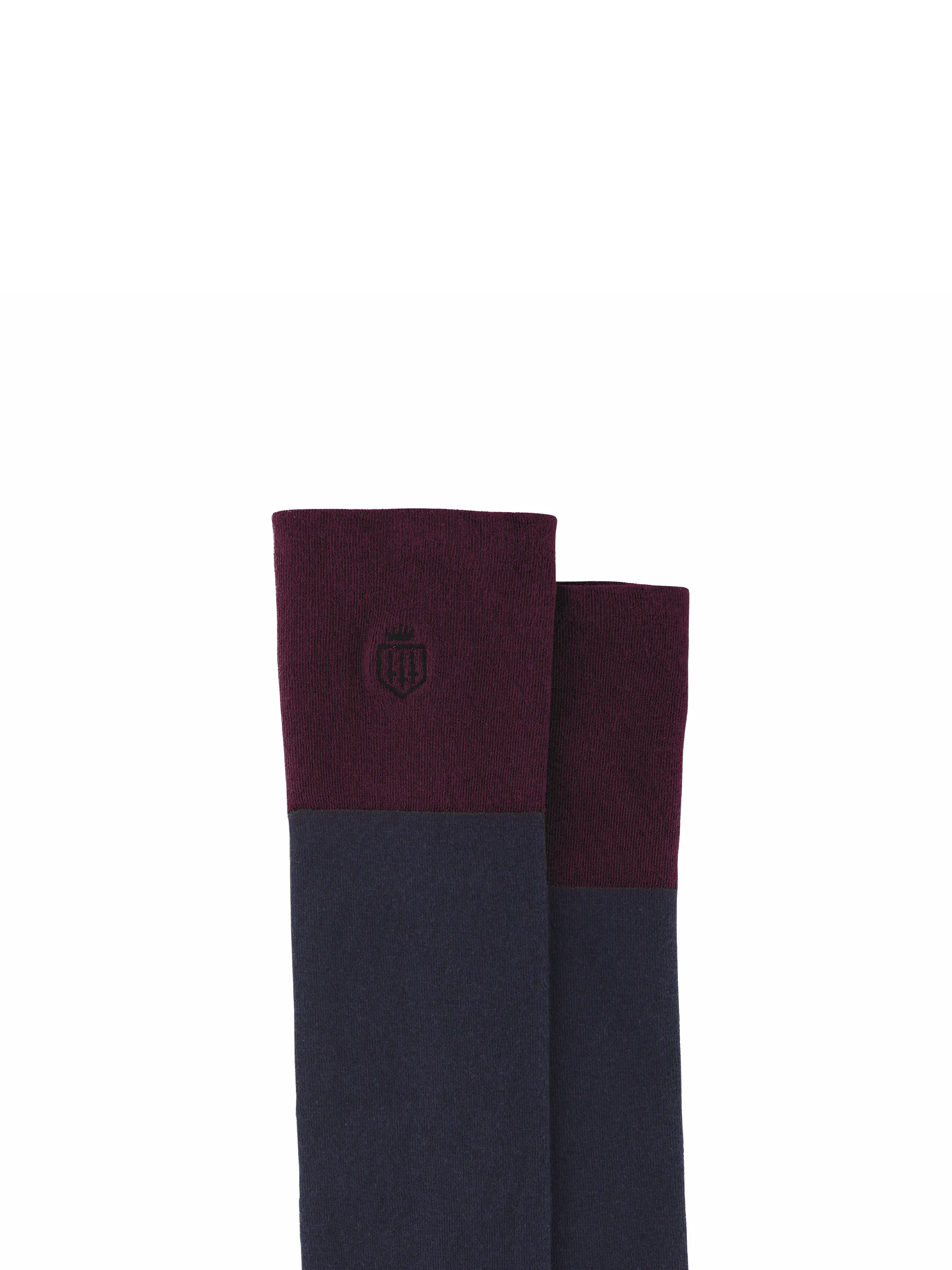 Signature Women's Knee High Socks - Navy & Plum - Image 2