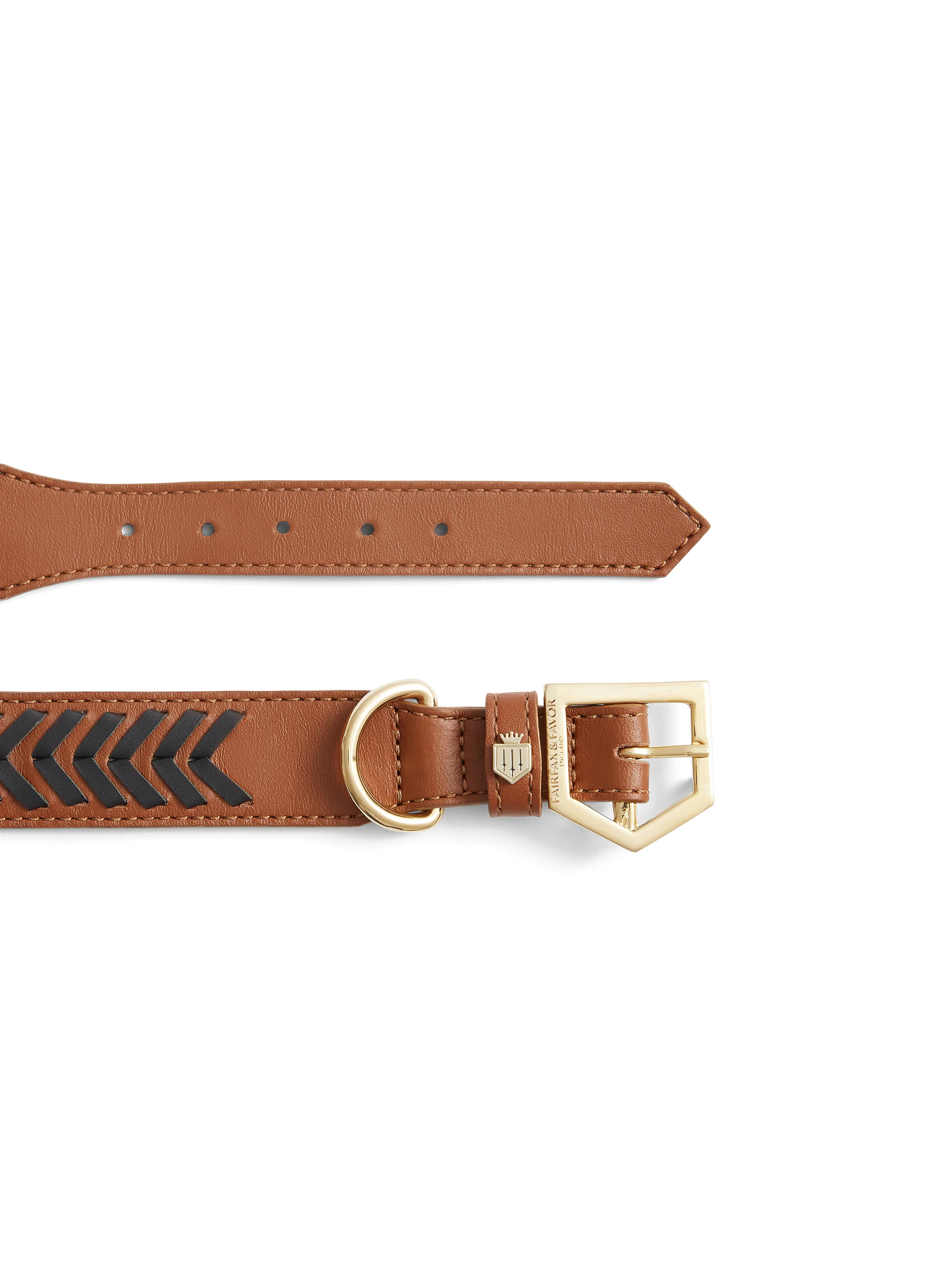Tetbury Dog Collar - Tan & Navy - Image 4