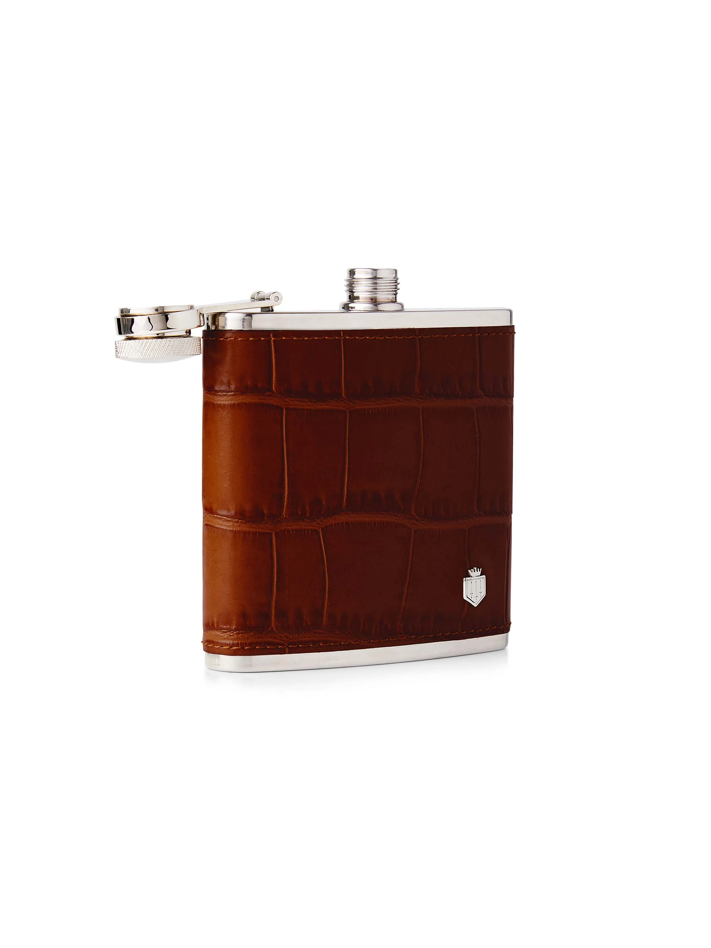 Westminster Hip Flask - Conker Brown - Image 3