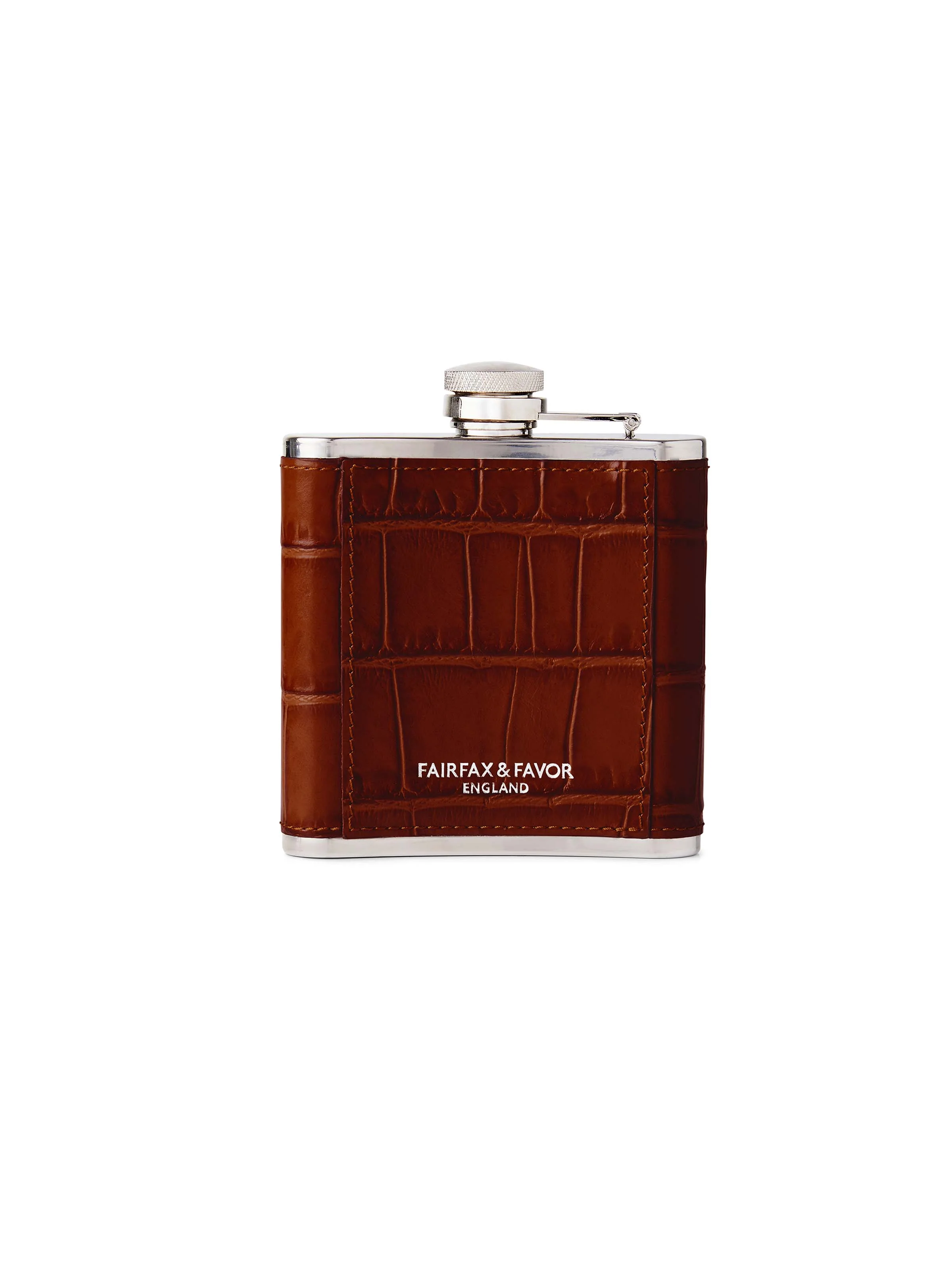 Westminster Hip Flask - Conker Brown - Image 4