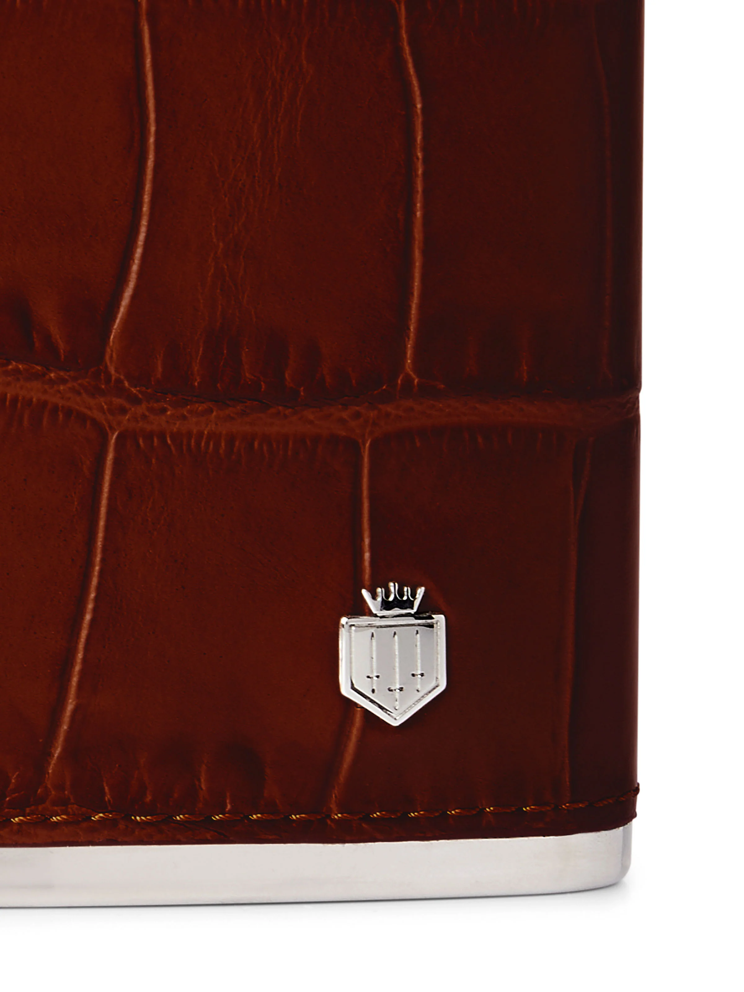 Westminster Hip Flask - Conker Brown - Image 5