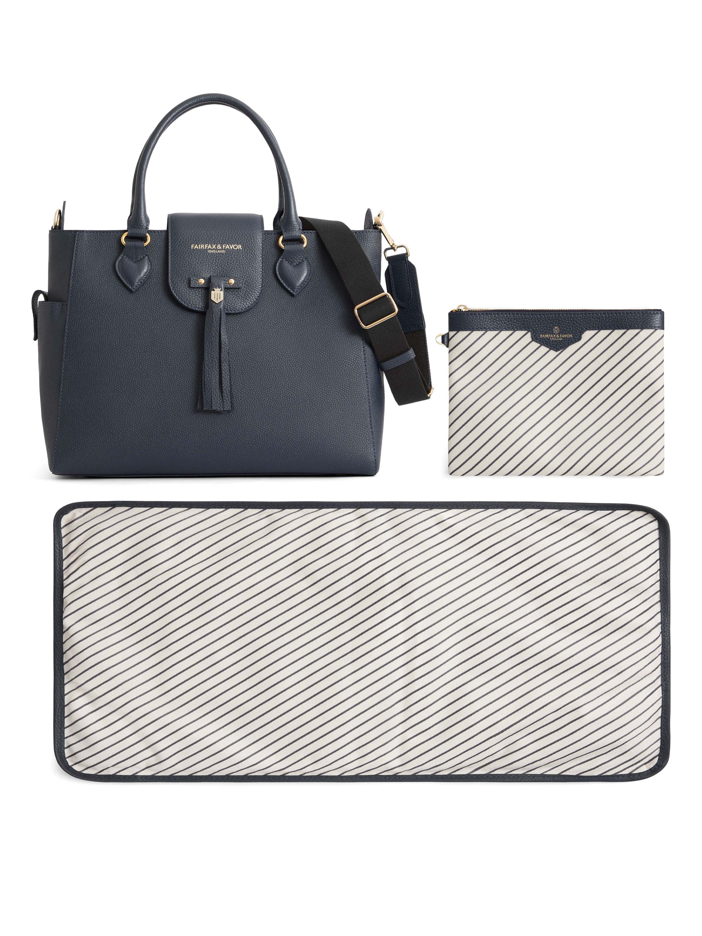 Windsor Baby Bag - Navy Scotchgrain - Image 5