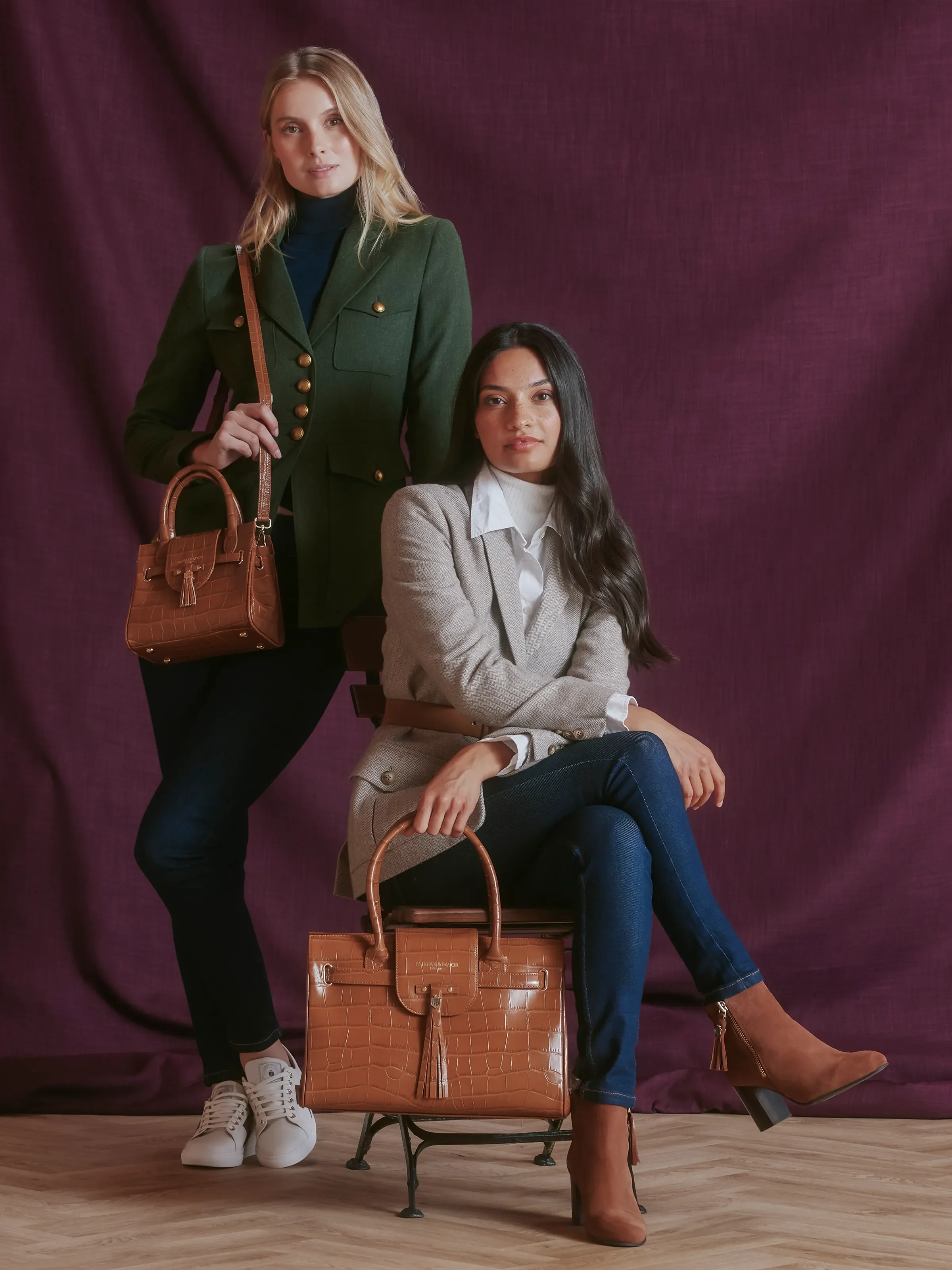 Windsor Handbag - Tan Croc - Image 6
