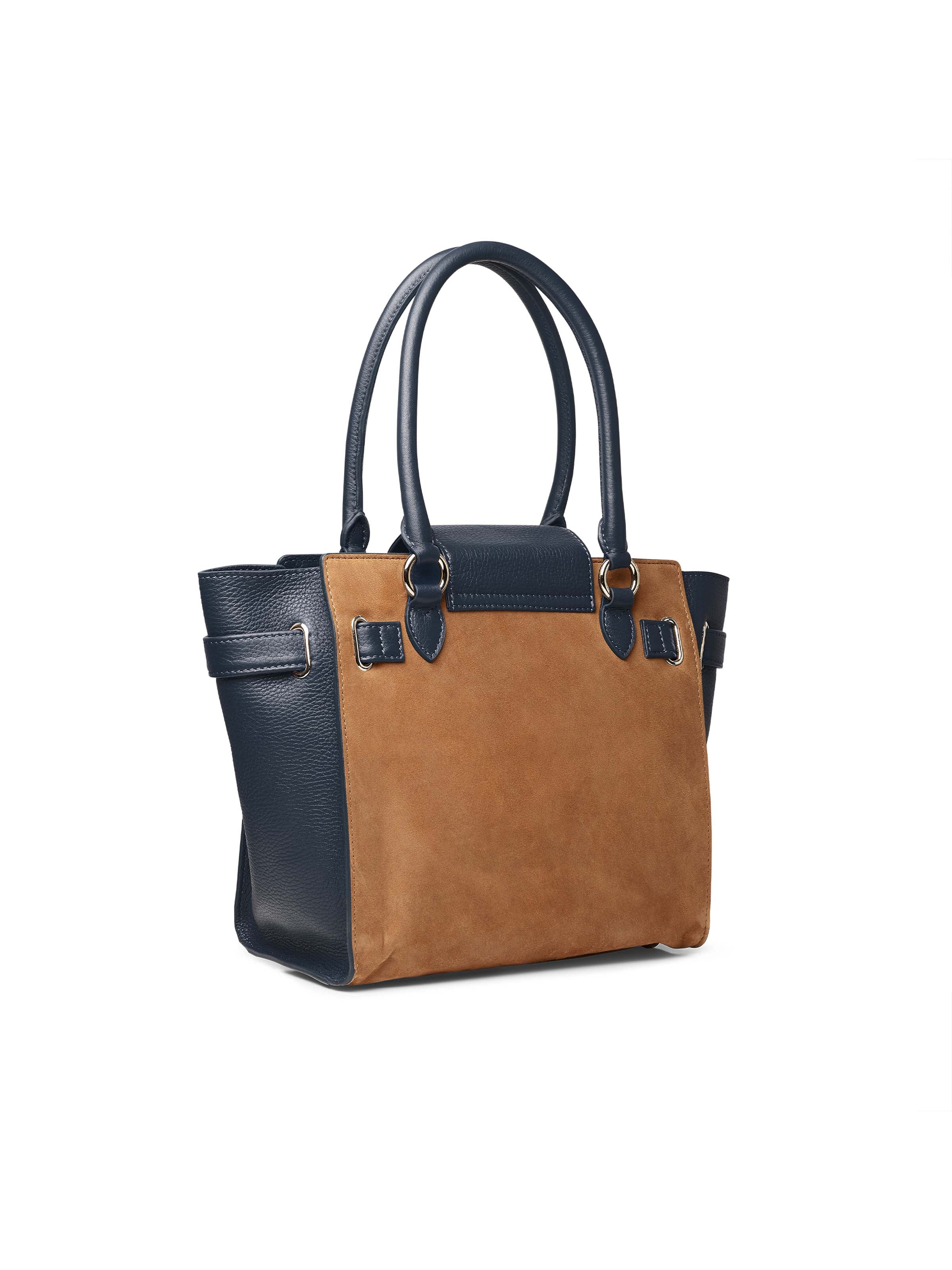 Windsor Tote - Tan & Navy - Image 3