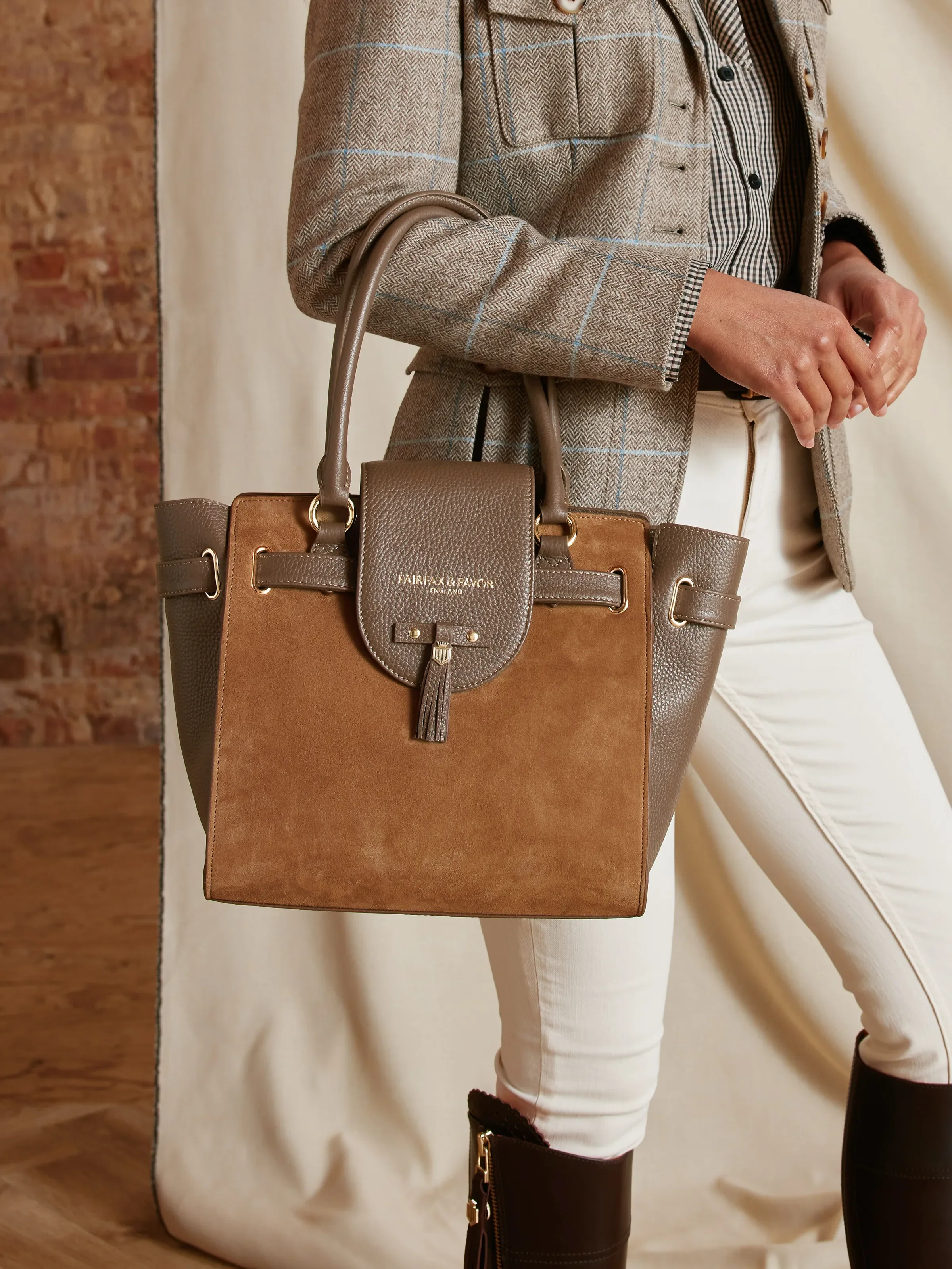Windsor Tote - Tan Suede - Image 2
