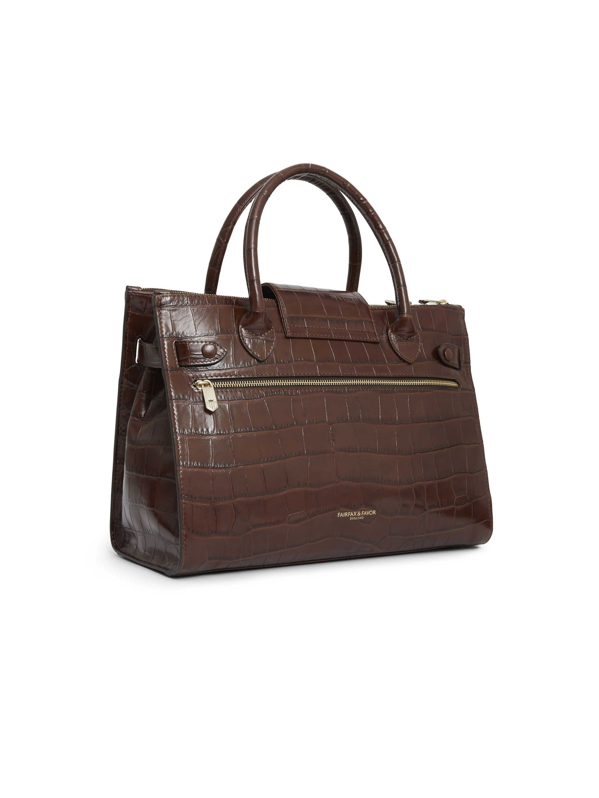 Windsor Work Bag - Conker Croc Leather - Image 3