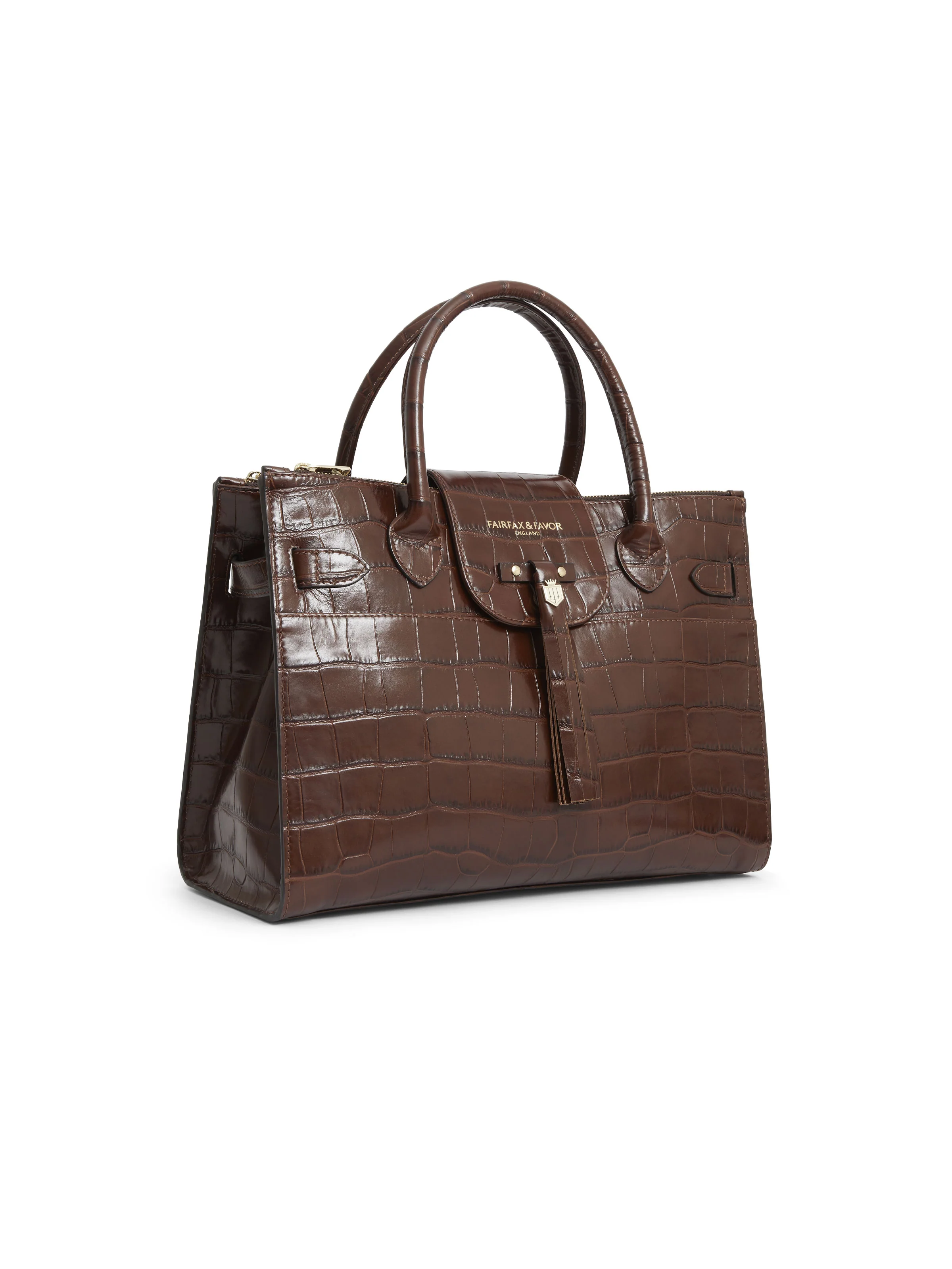 Windsor Work Bag - Conker Croc Leather - Image 4